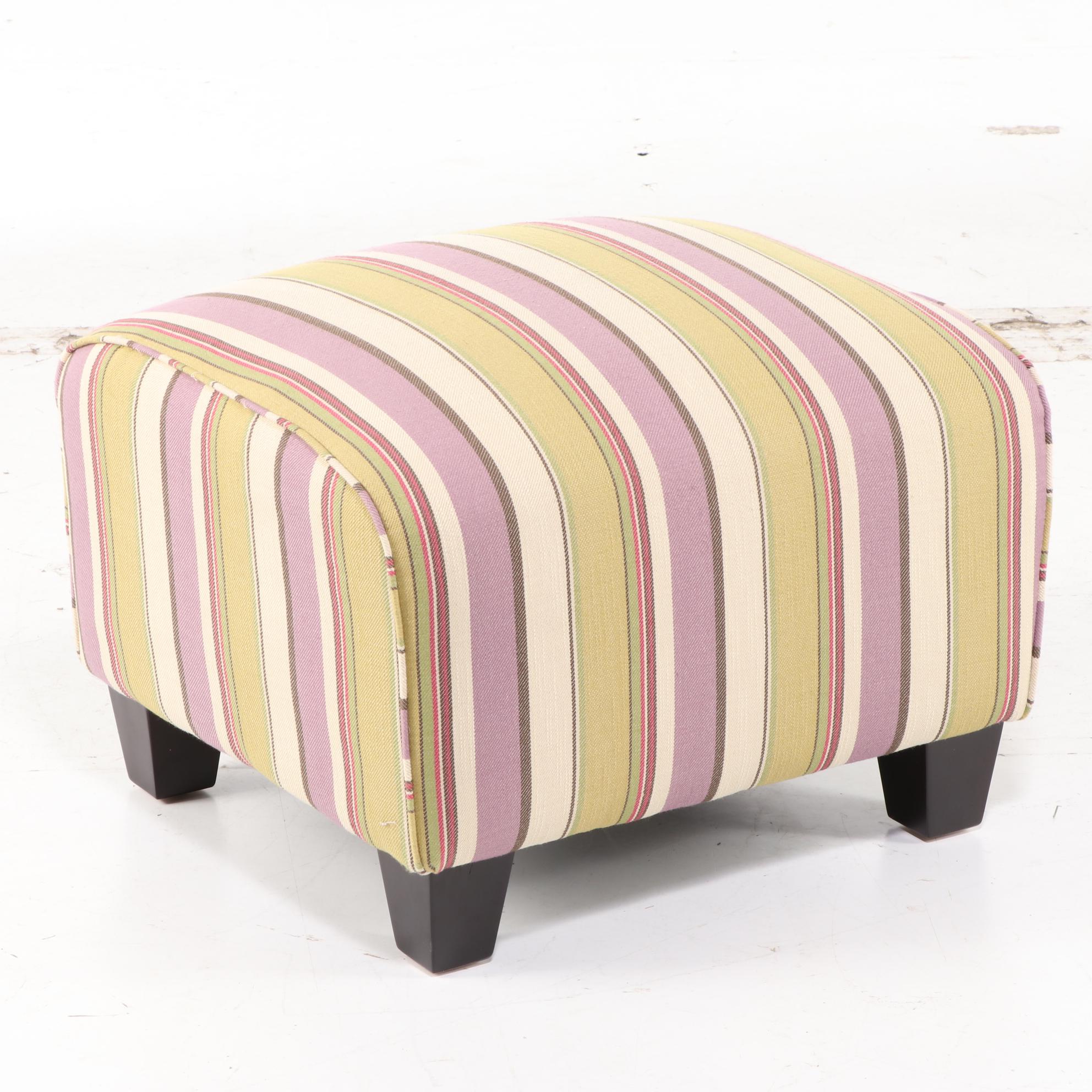 Handy Living Striped Club Chair and Ottoman