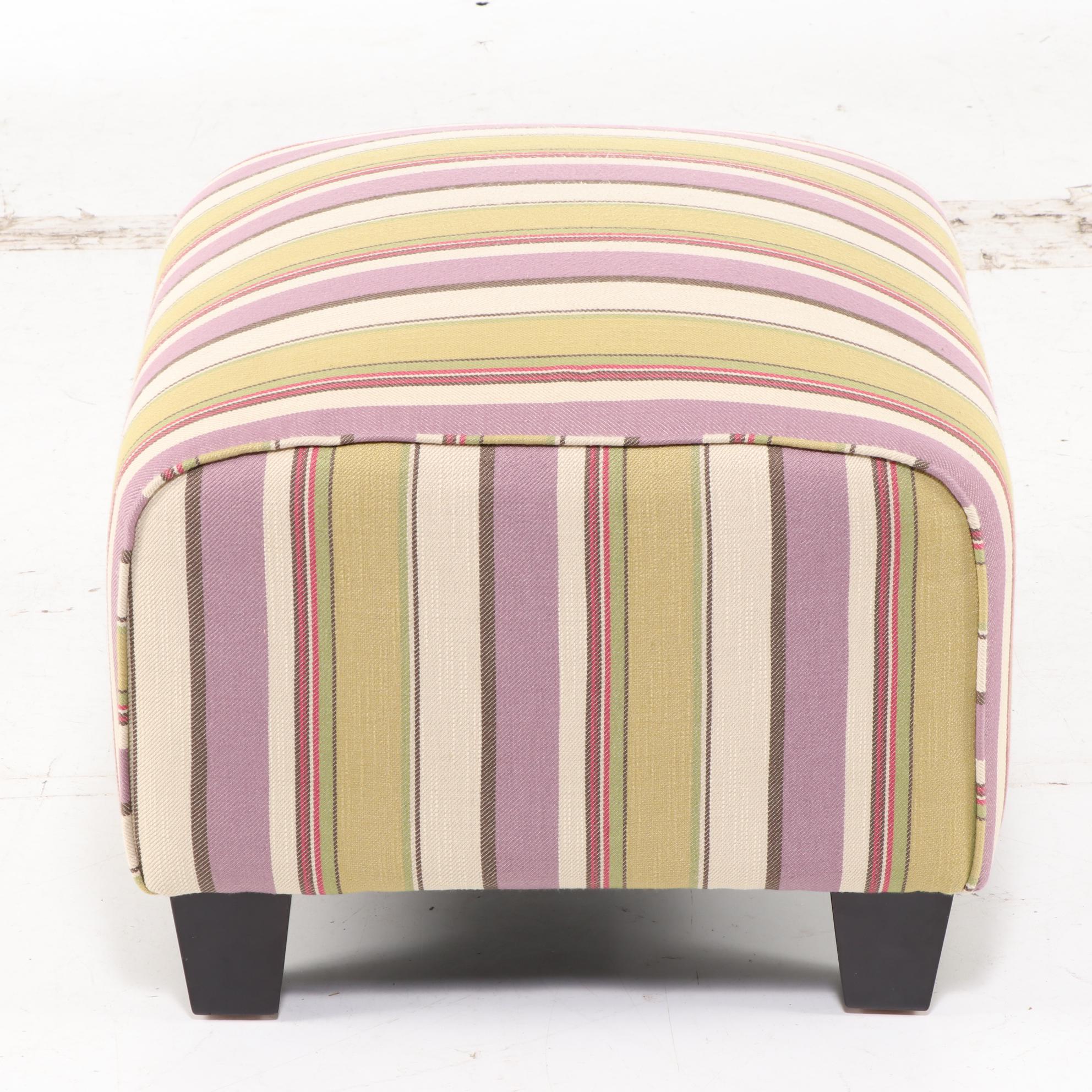 Handy Living Striped Club Chair and Ottoman