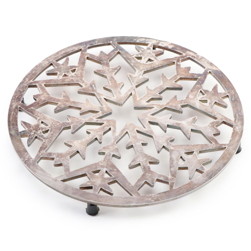 Italian Silver-Plated Snowflake Trivet