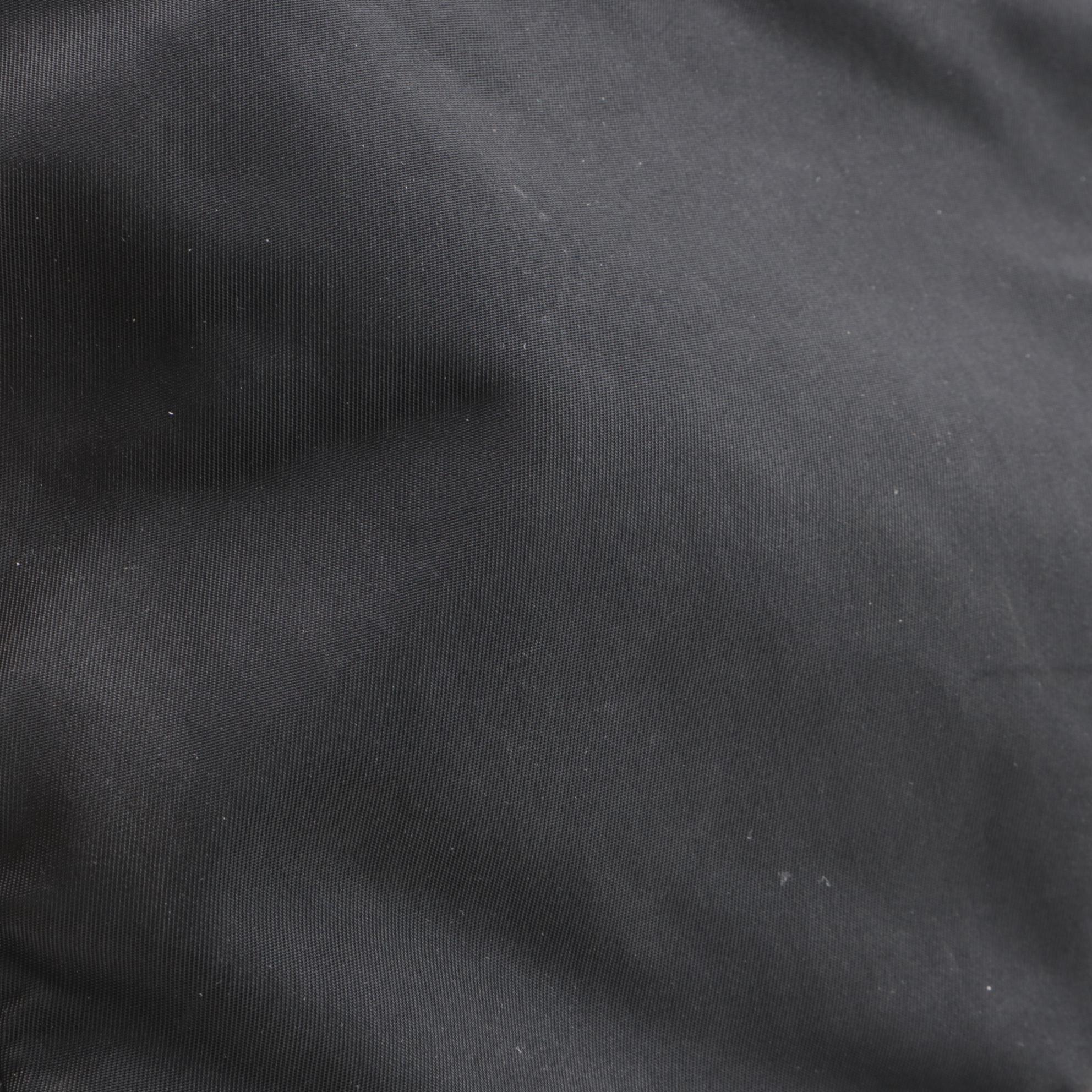 Prada Small Zip Messenger Bag in Black Tessuto Nylon with Leather Trim