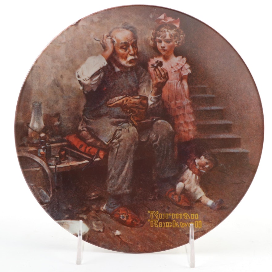 Knowles Rockwell Heritage Collection "The Cobbler" Collector's Plate, 1978