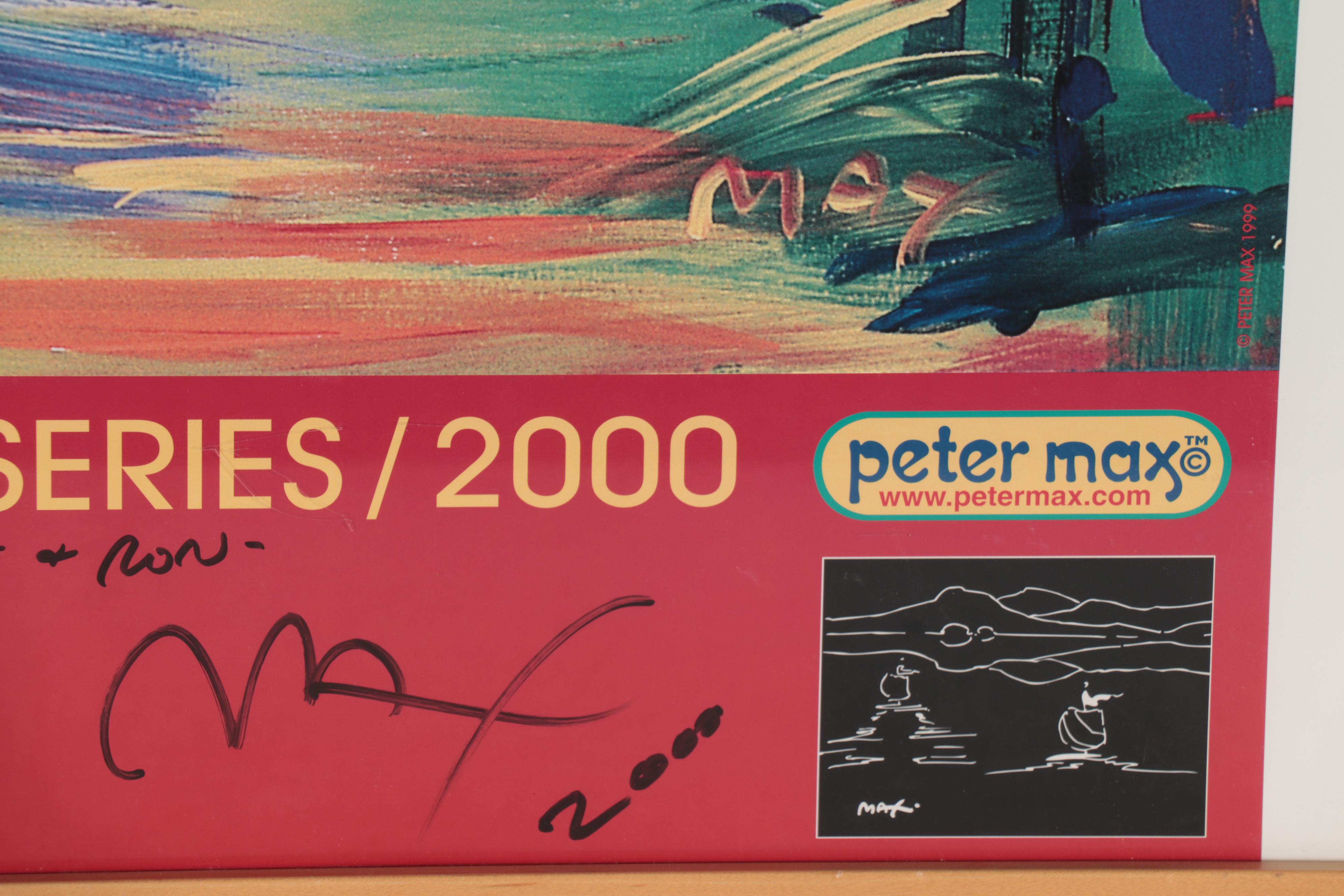 Peter Max Offset Lithograph Poster "Better World," 2000