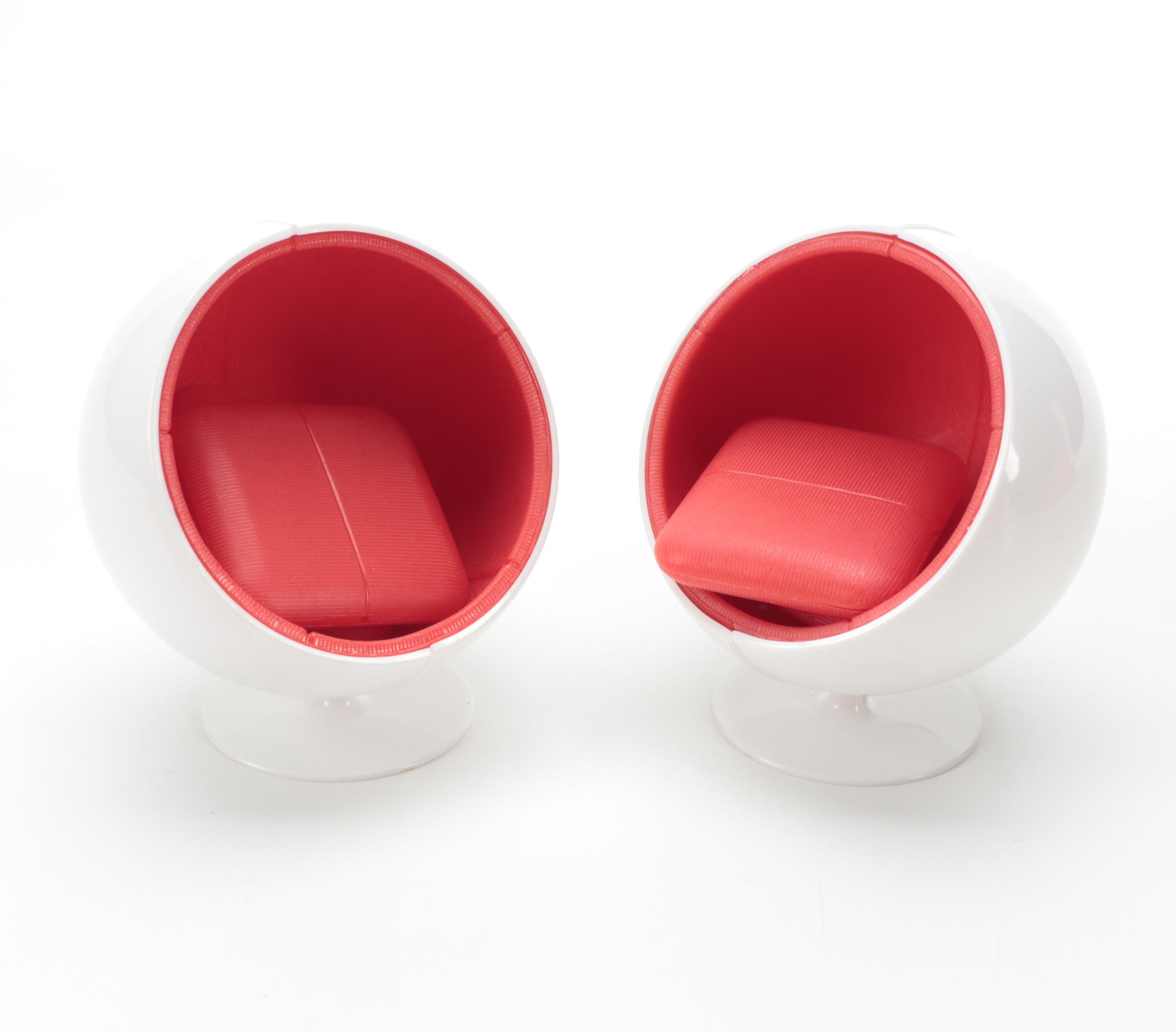 Vitra Miniatures Collection Egg Chairs and Other Mid-Century Modern Chairs