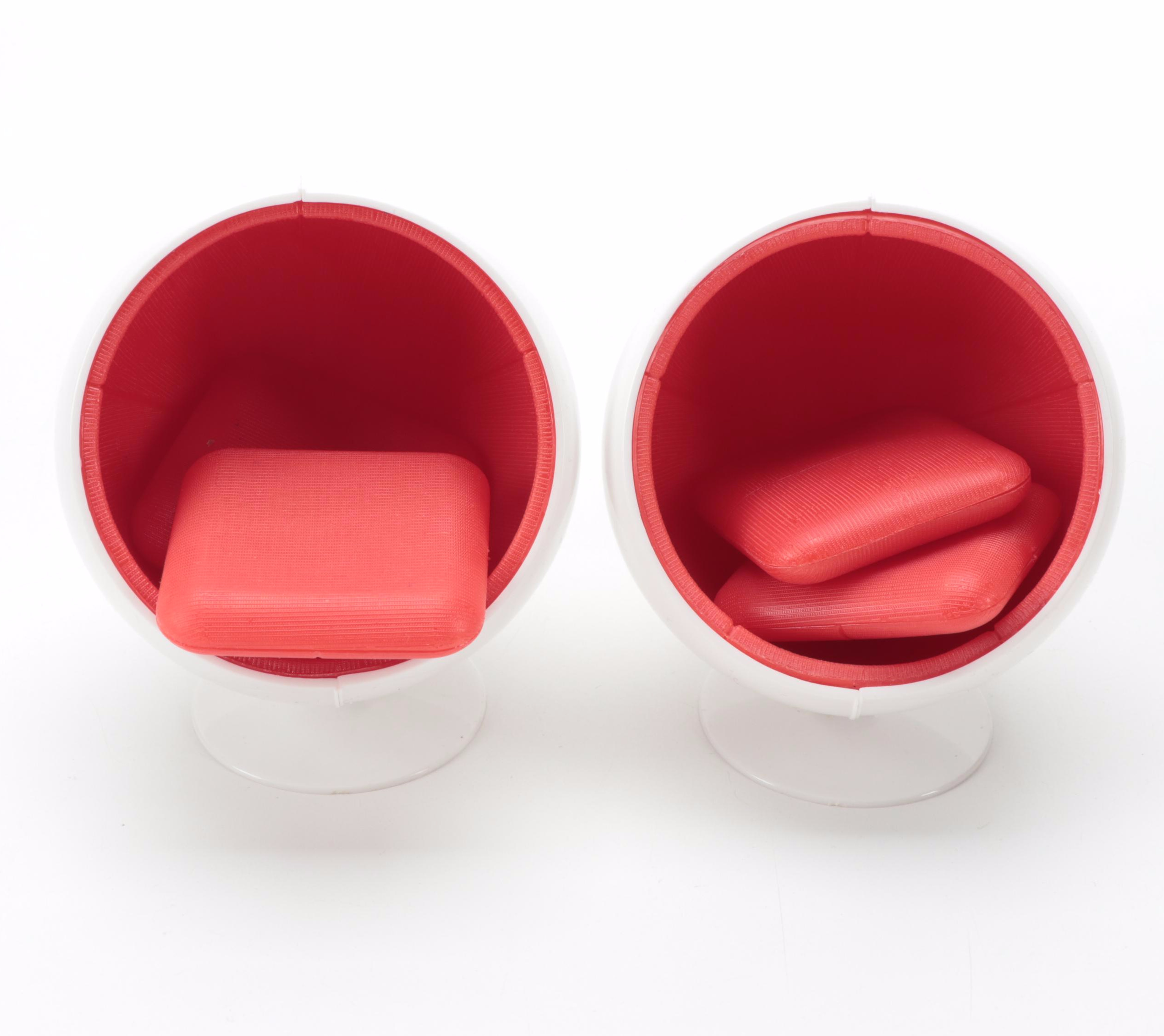 Vitra Miniatures Collection Egg Chairs and Other Mid-Century Modern Chairs