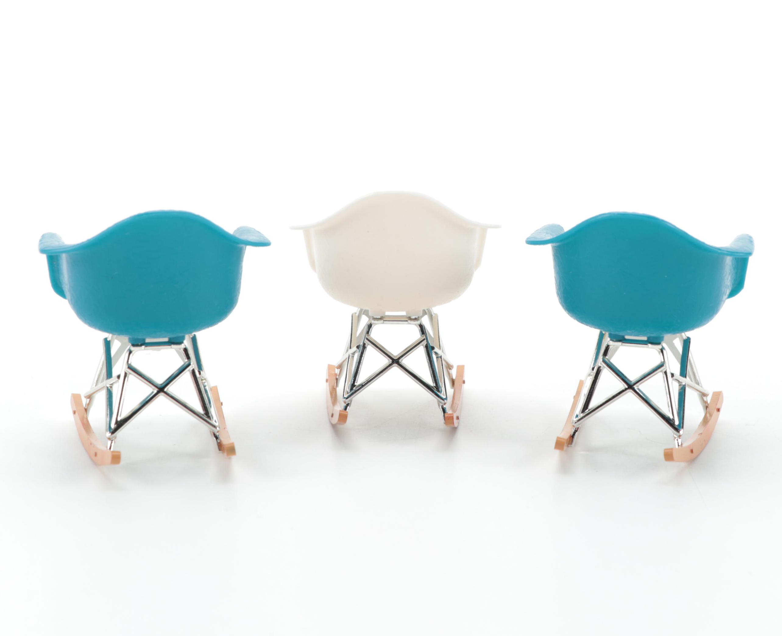 Vitra Miniatures Collection Egg Chairs and Other Mid-Century Modern Chairs