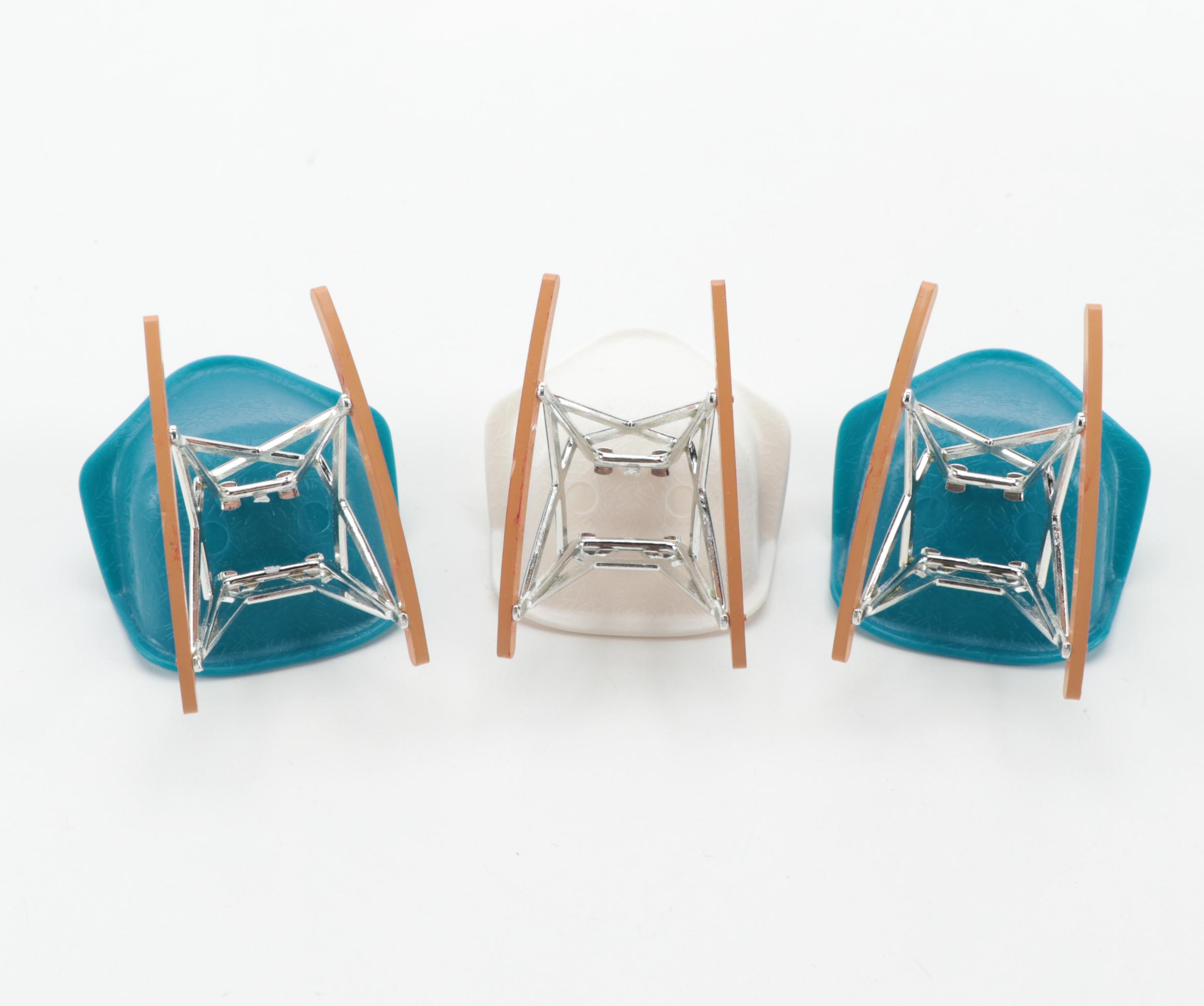 Vitra Miniatures Collection Egg Chairs and Other Mid-Century Modern Chairs