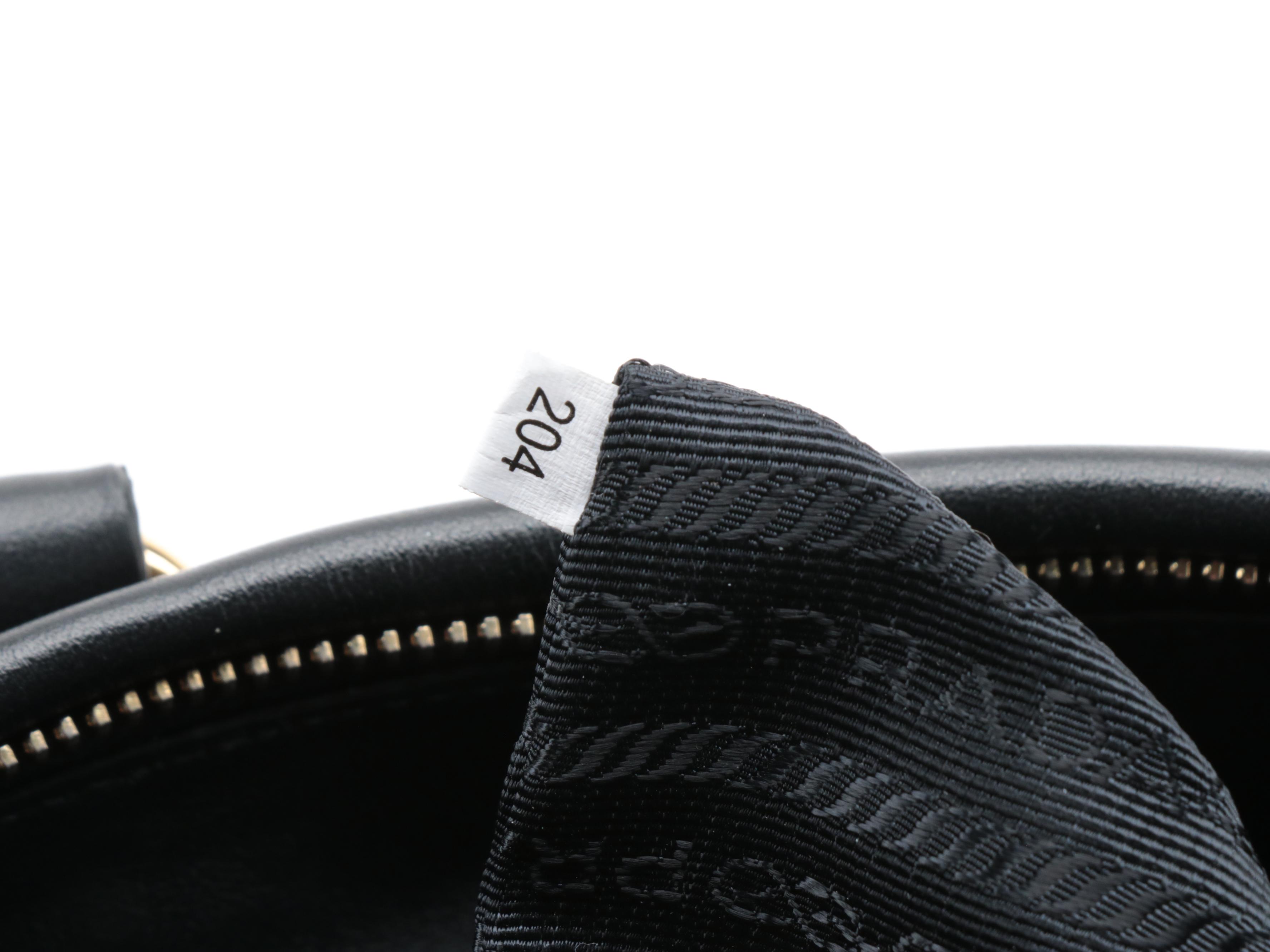 Prada Black leather Belted Convertible Satchel