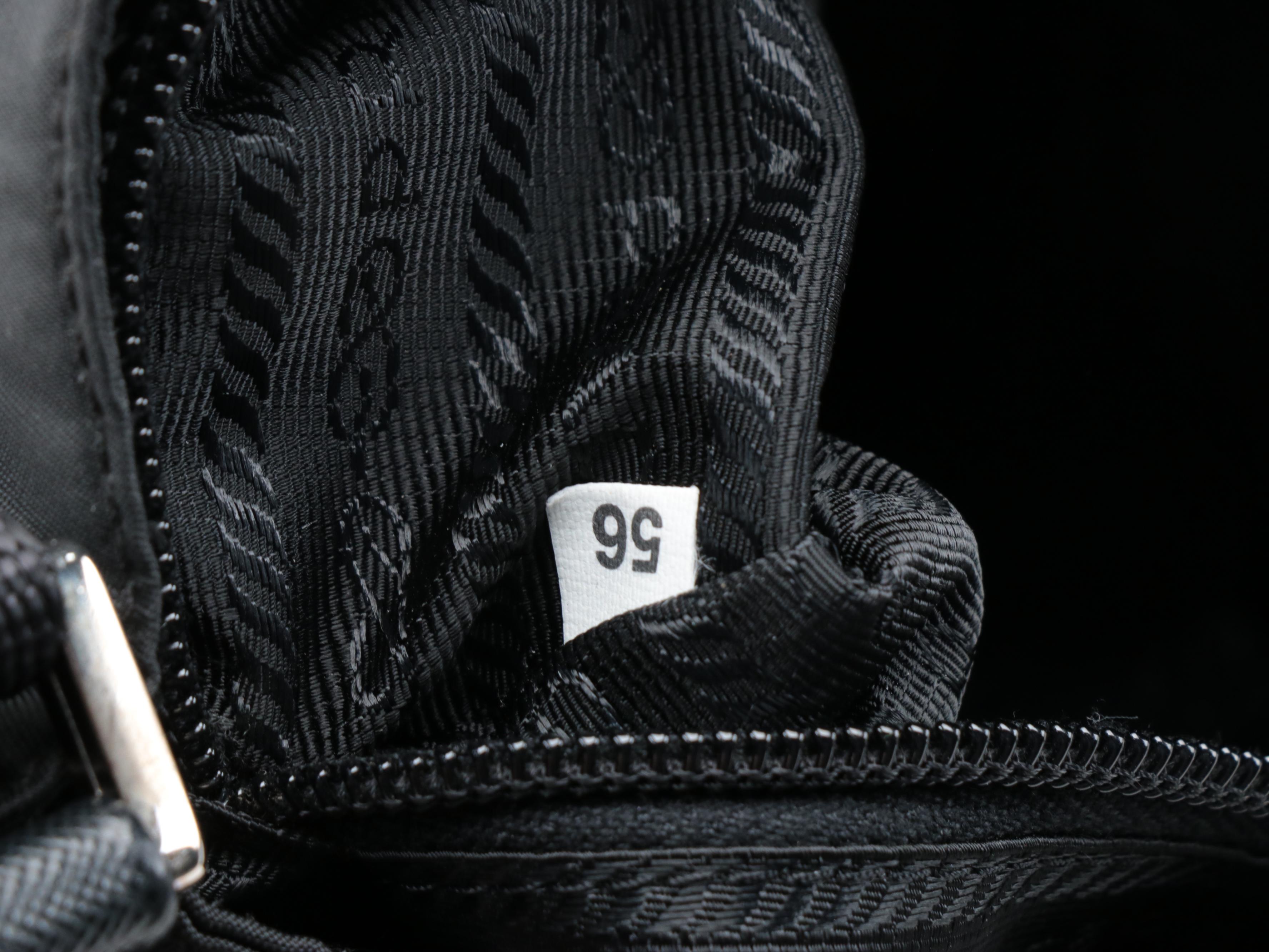 Prada Black Tessuto Front Pocket Messenger Bag with Saffiano Leather Trim