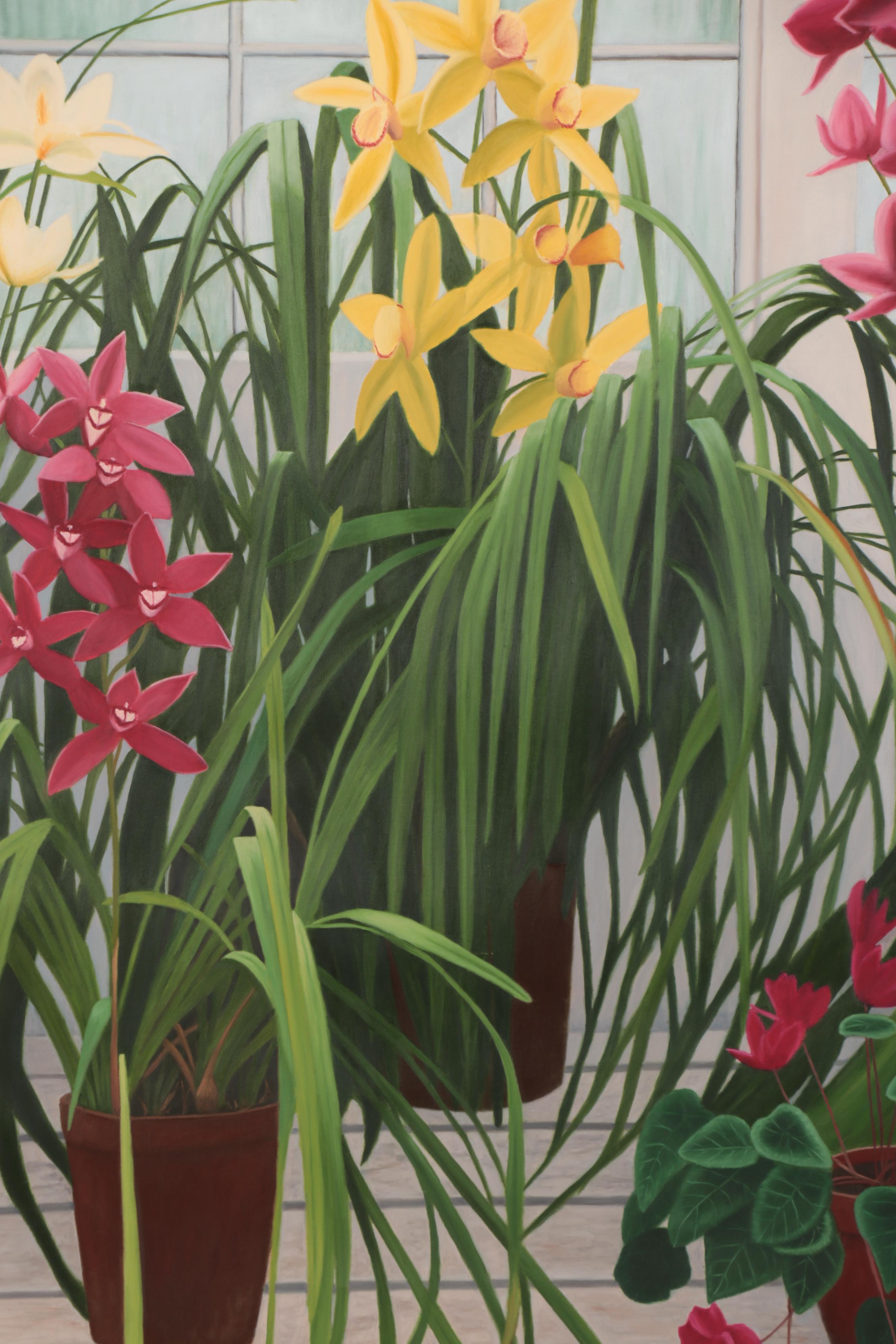 Katherine Alice Bleser Large-Scale Floral Still Life Oil Painting
