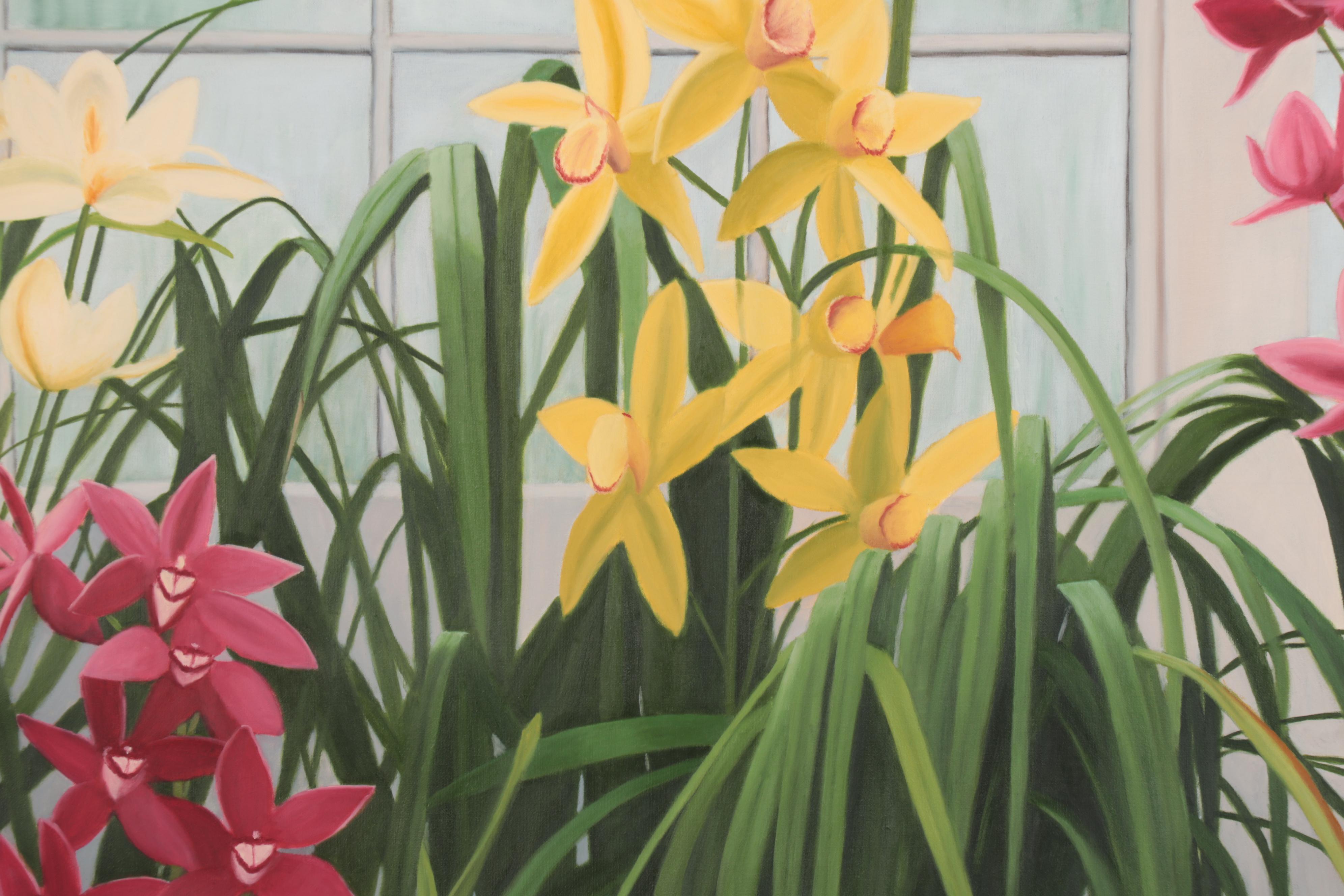 Katherine Alice Bleser Large-Scale Floral Still Life Oil Painting