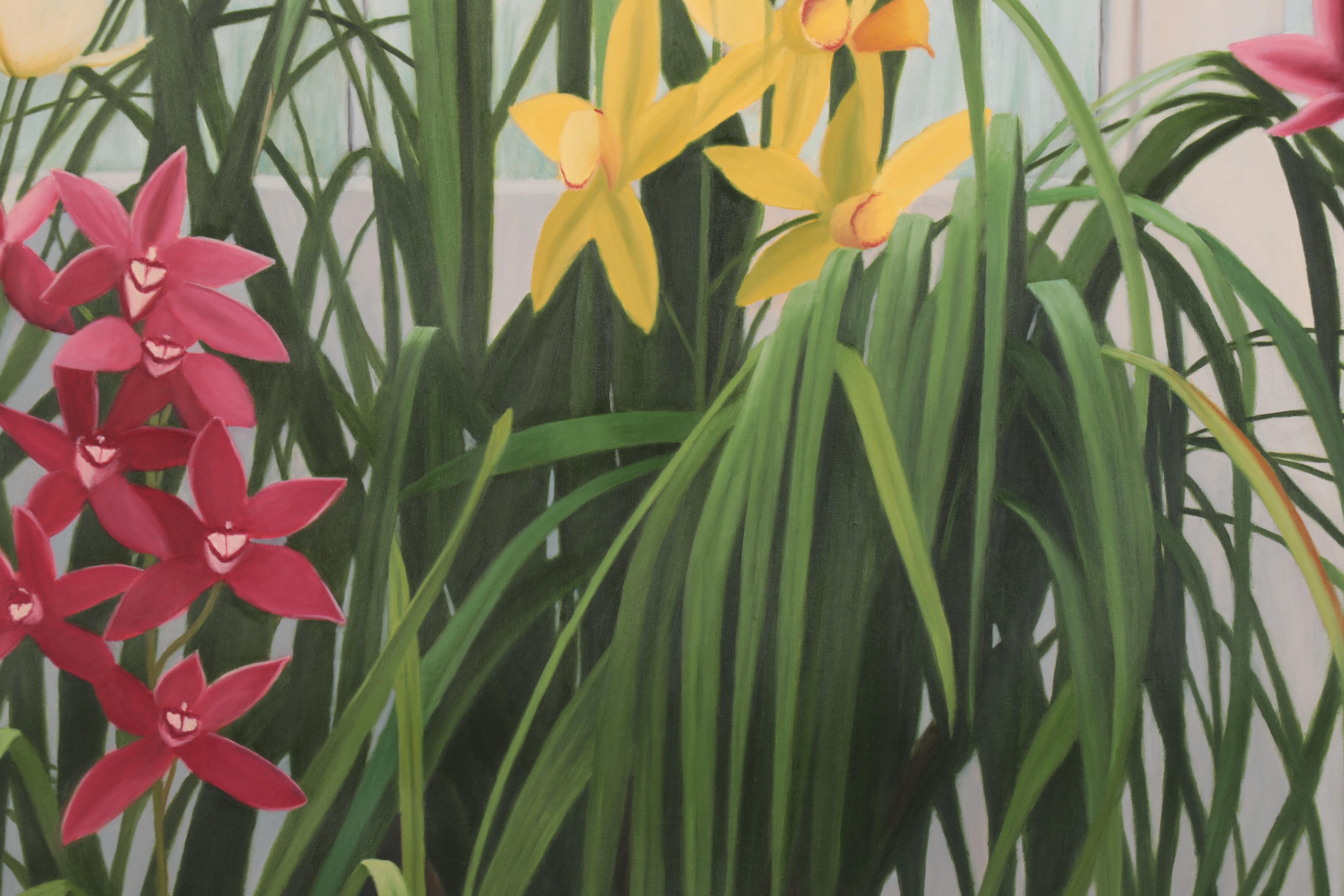 Katherine Alice Bleser Large-Scale Floral Still Life Oil Painting
