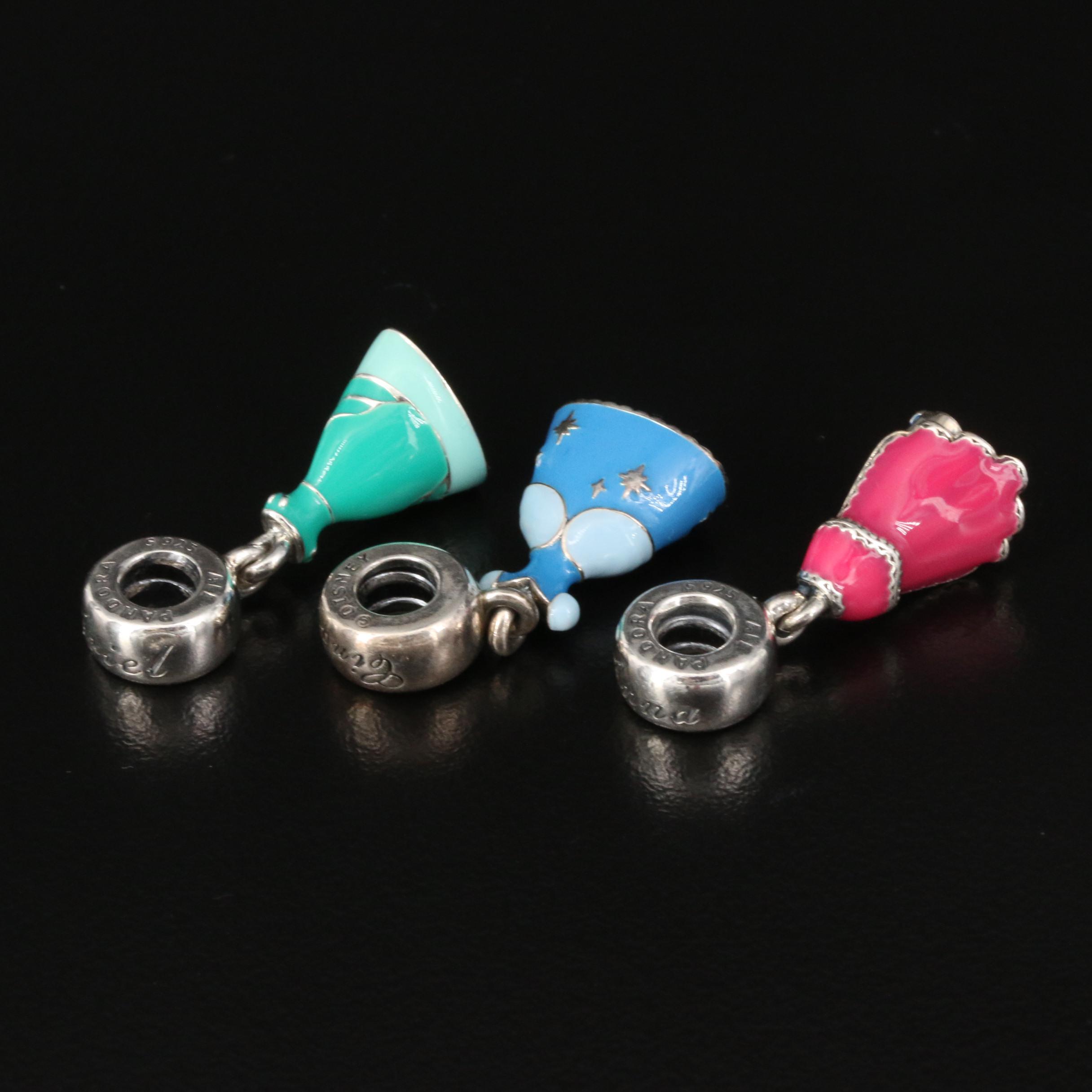 Pandora Disney Charms Featuring Minnie Mouse and Princess Dresses