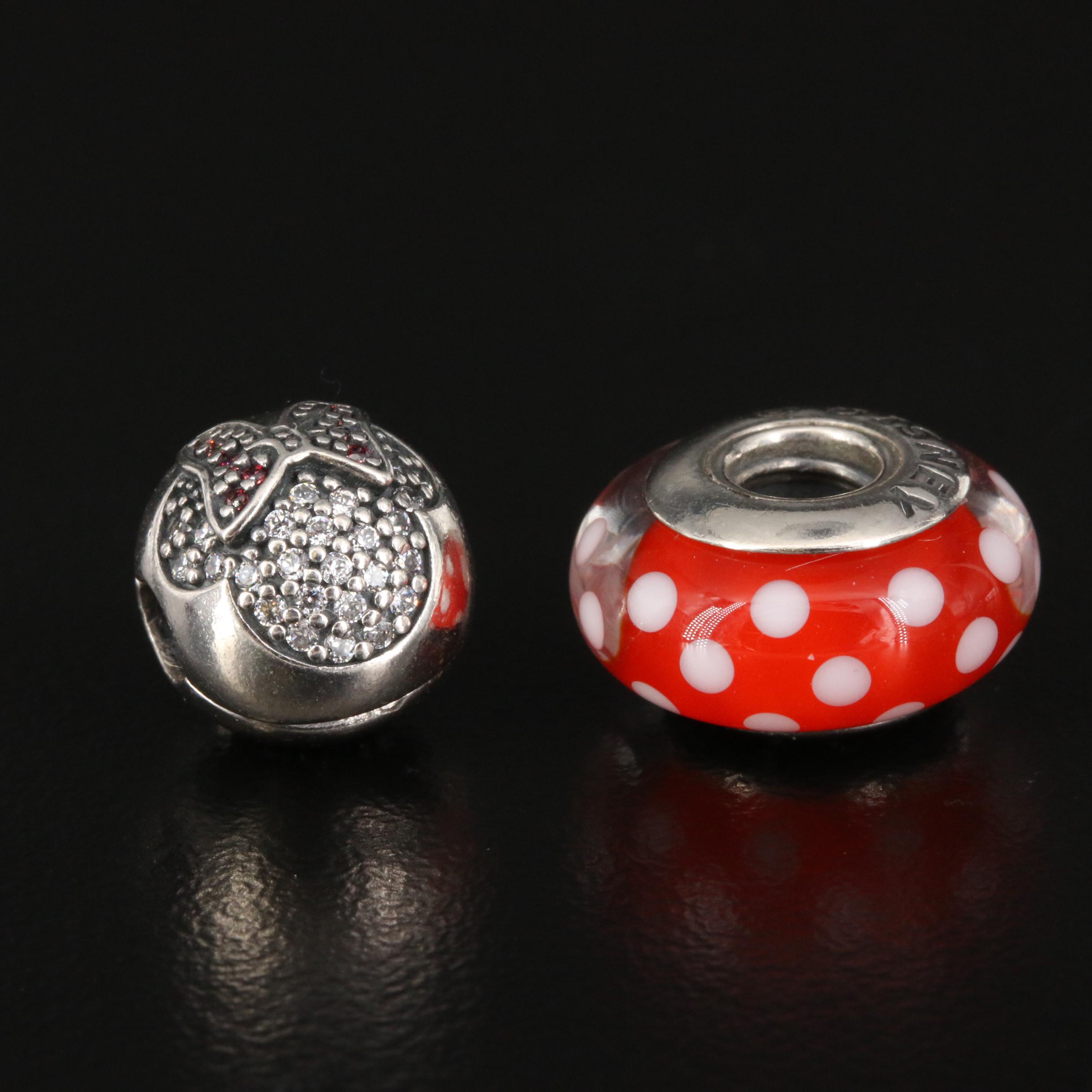 Pandora Disney Charms Featuring Minnie Mouse and Princess Dresses