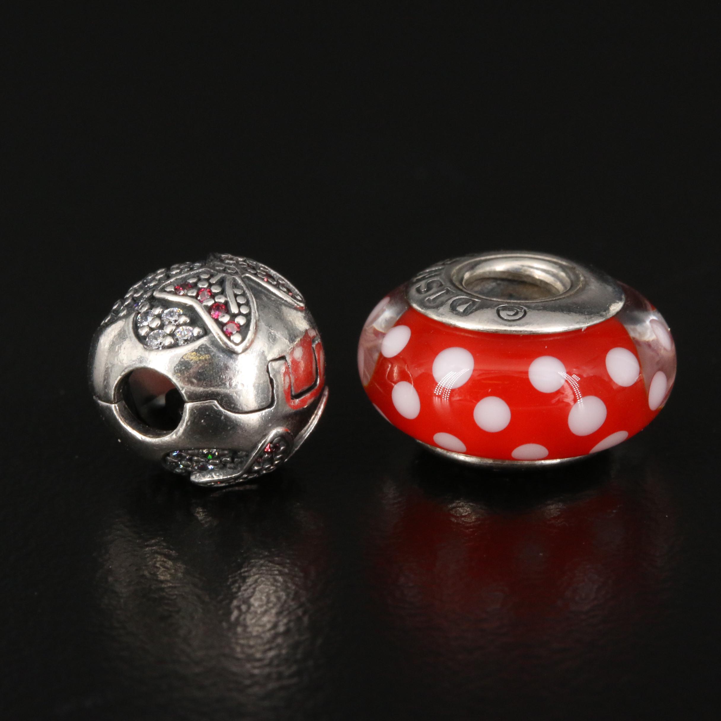 Pandora Disney Charms Featuring Minnie Mouse and Princess Dresses