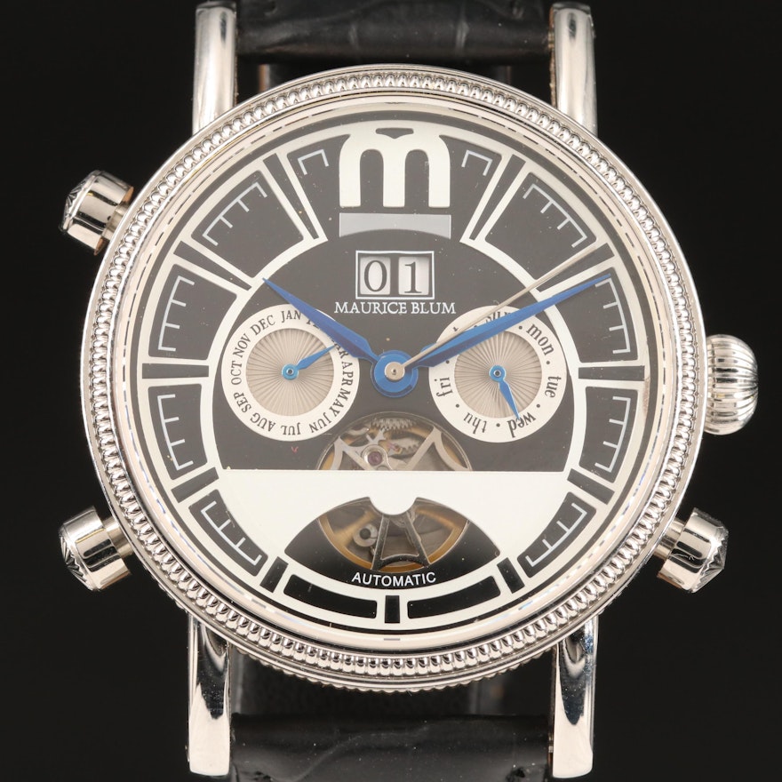 Maurice Blum Triple Calendar Wristwatch