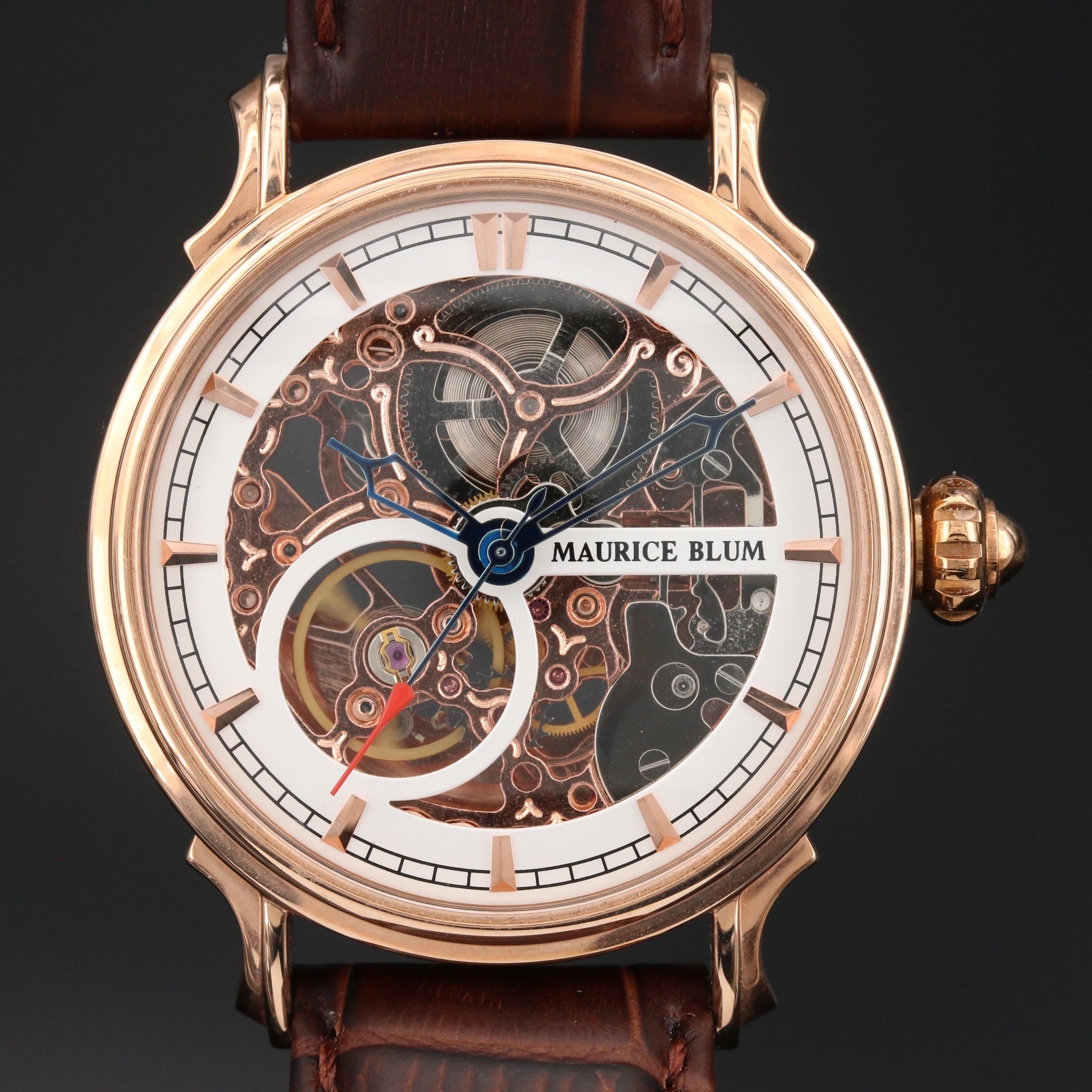 Maurice Blum Skeletal Dial Watch