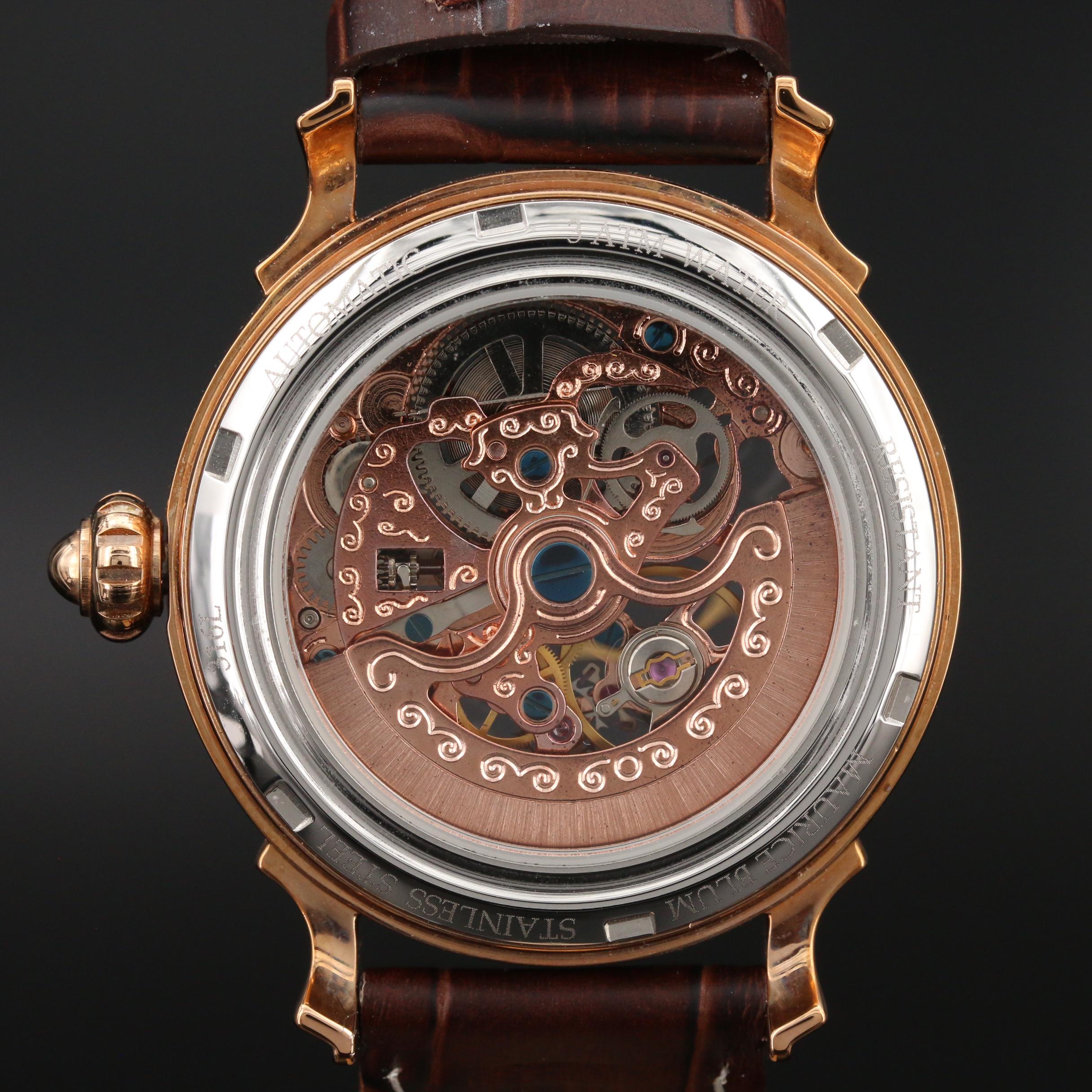 Maurice Blum Skeletal Dial Watch