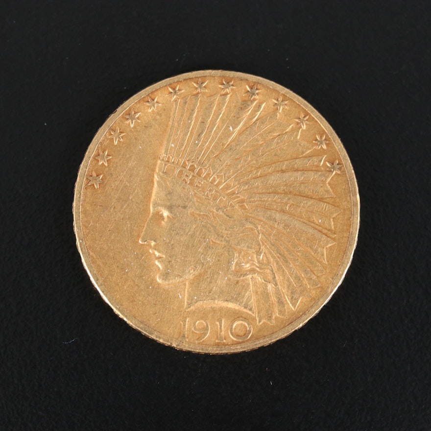 1910 Indian Head $10 Gold Eagle