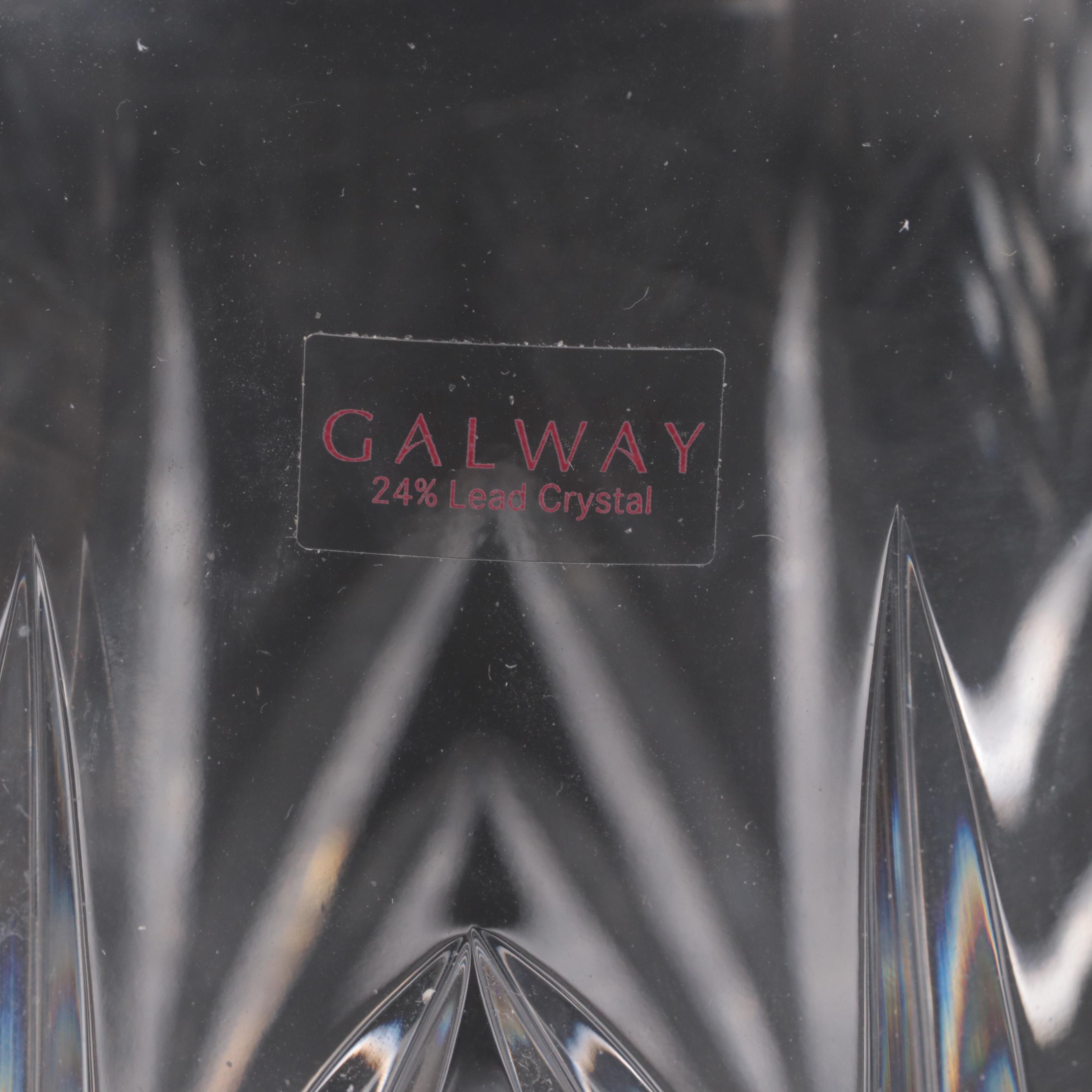 Waterford and Galway Crystal Hurricane Candlesticks