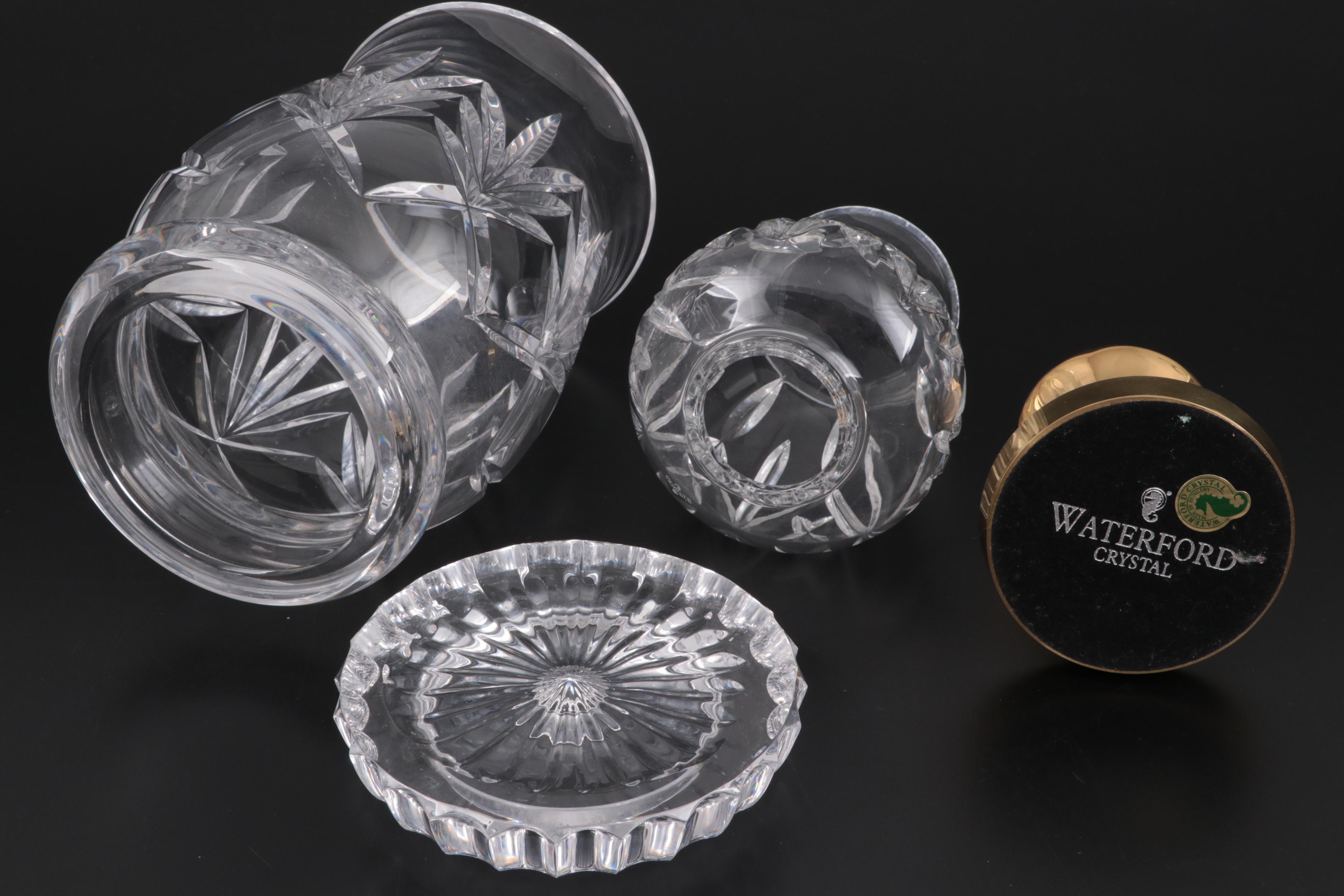 Waterford and Galway Crystal Hurricane Candlesticks