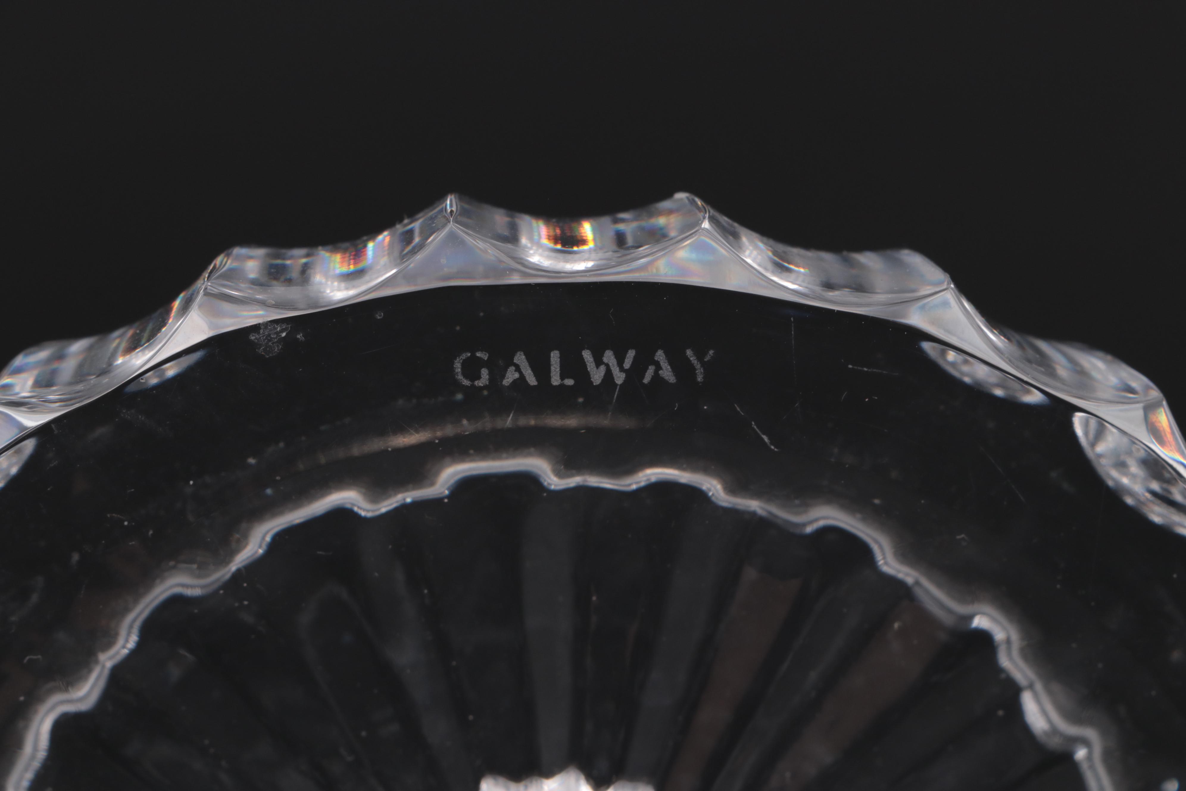 Waterford and Galway Crystal Hurricane Candlesticks
