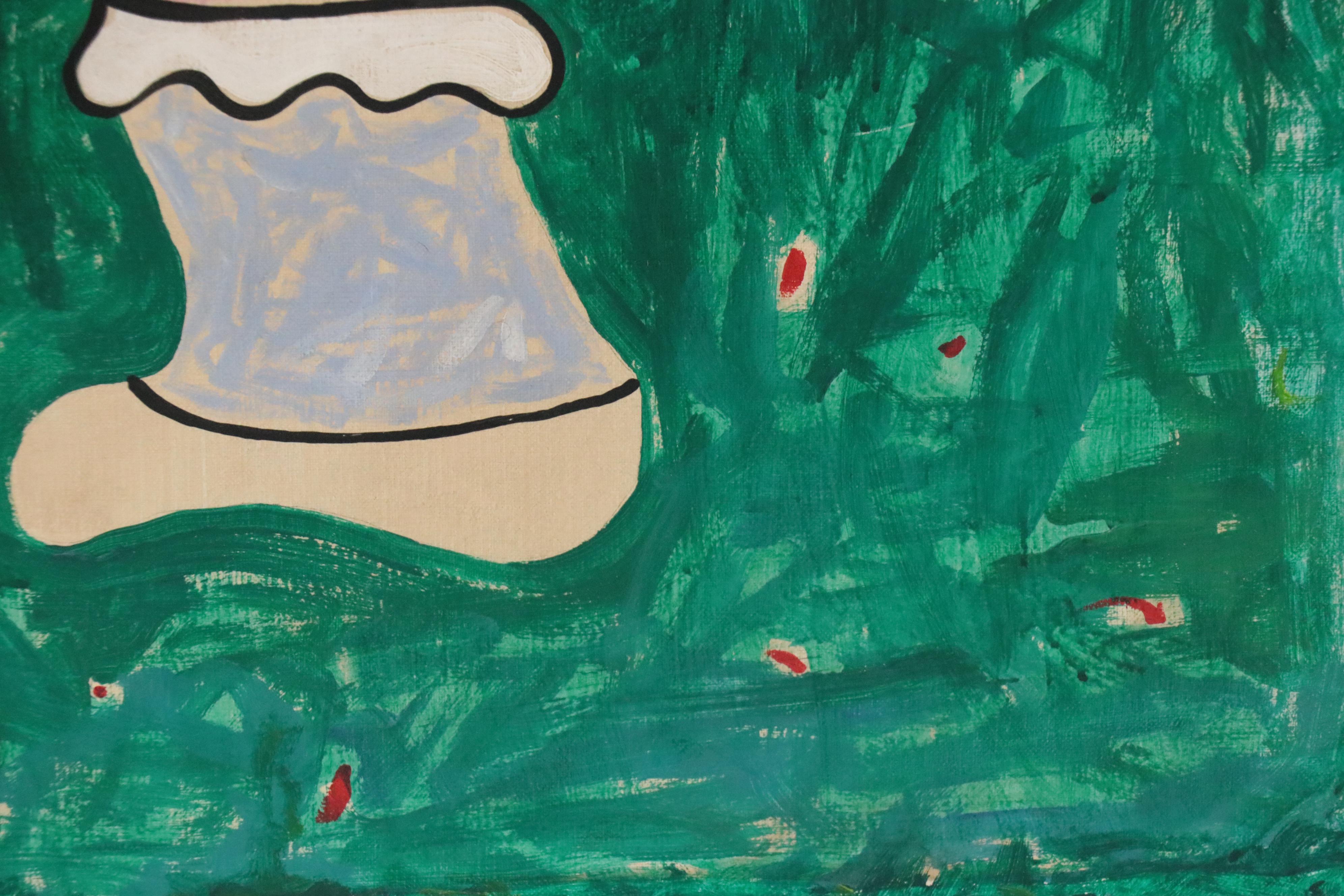 Eduardo Oliva Figurative Oil Painting "Barcelona," Late 20th Century