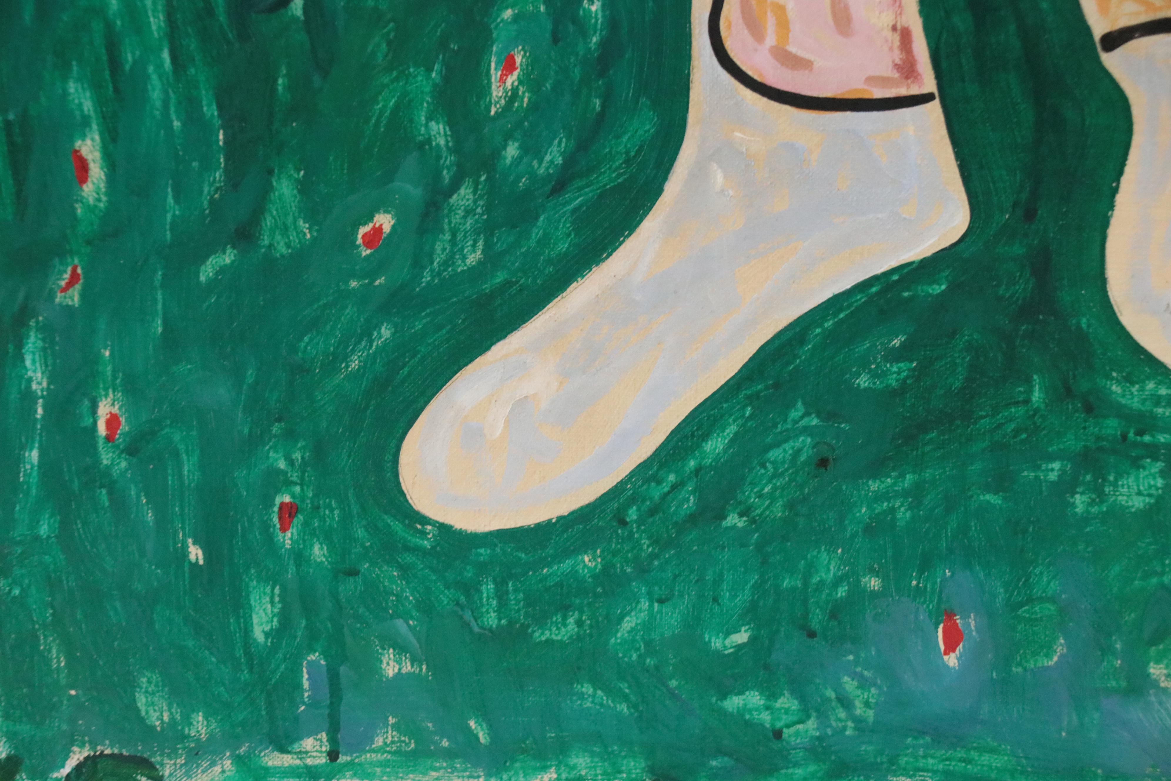 Eduardo Oliva Figurative Oil Painting "Barcelona," Late 20th Century