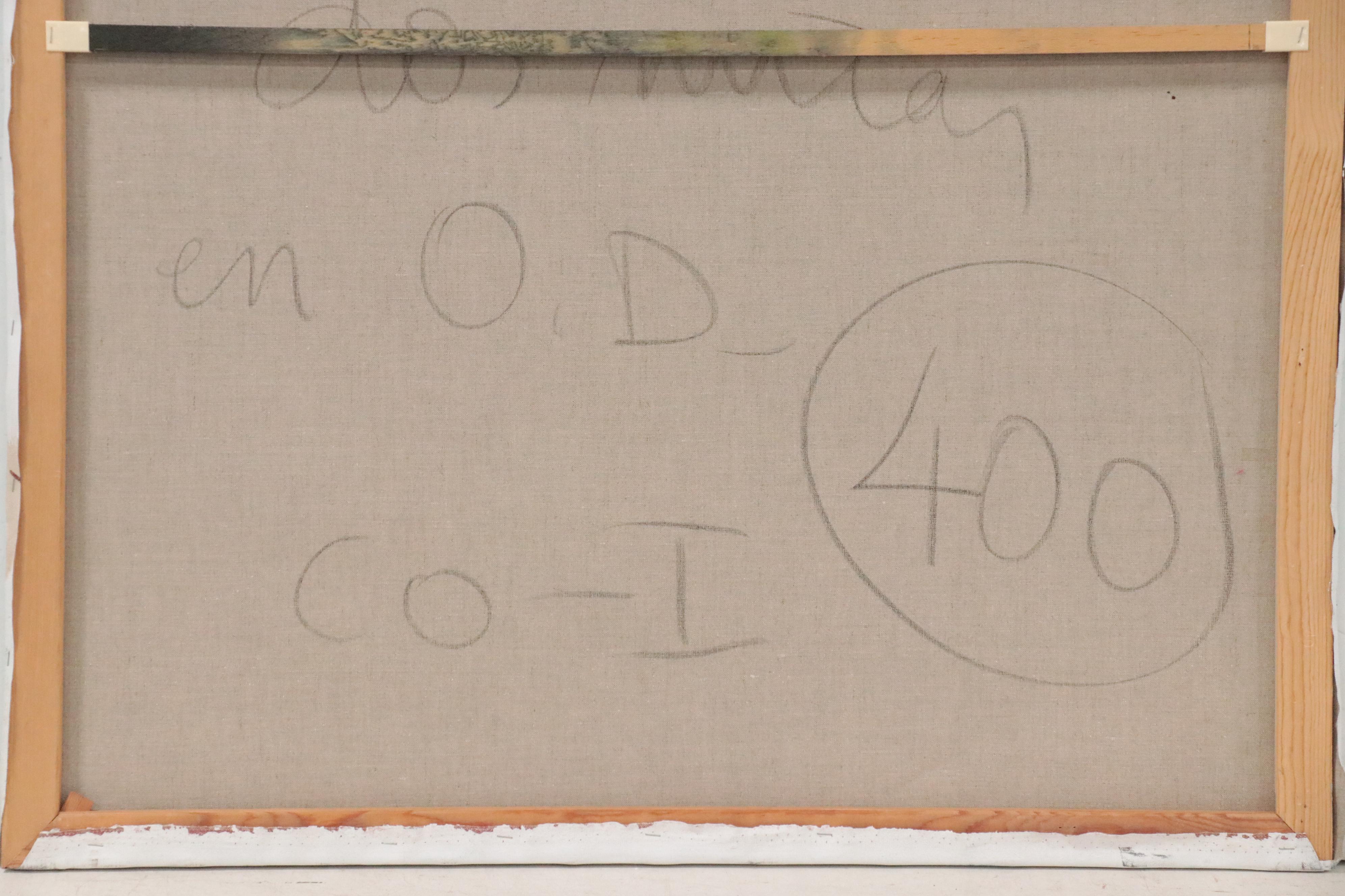 Eduardo Oliva Figurative Oil Painting "Barcelona," Late 20th Century