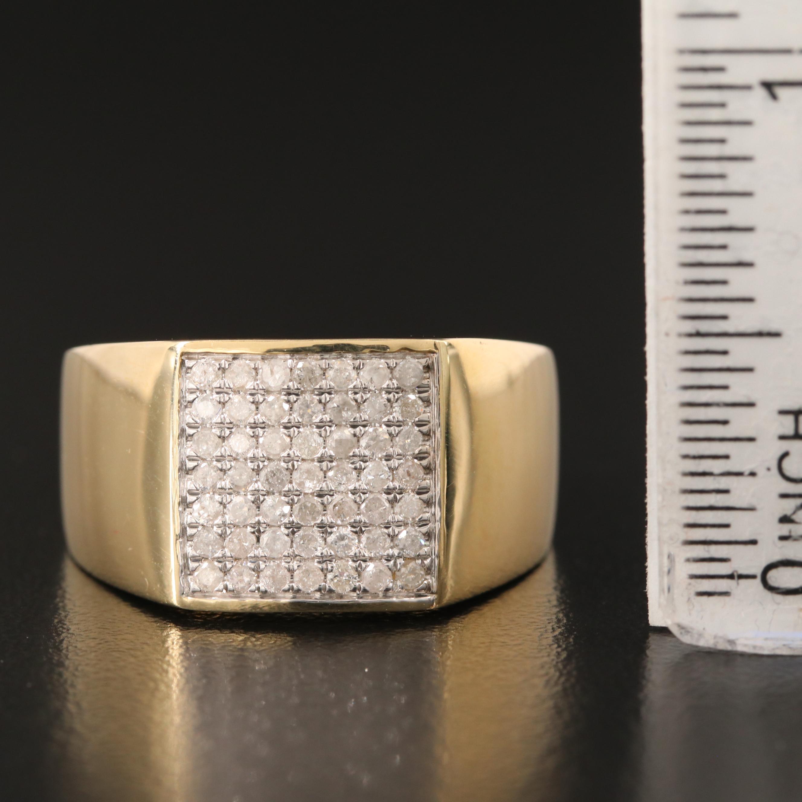 10K Diamond Square Grid Ring