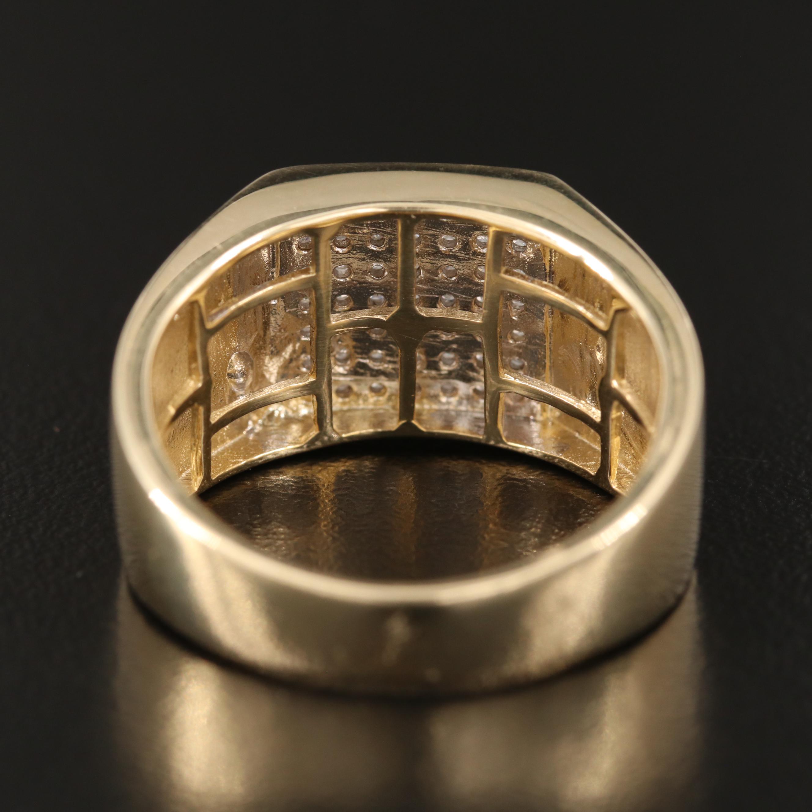 10K Diamond Square Grid Ring