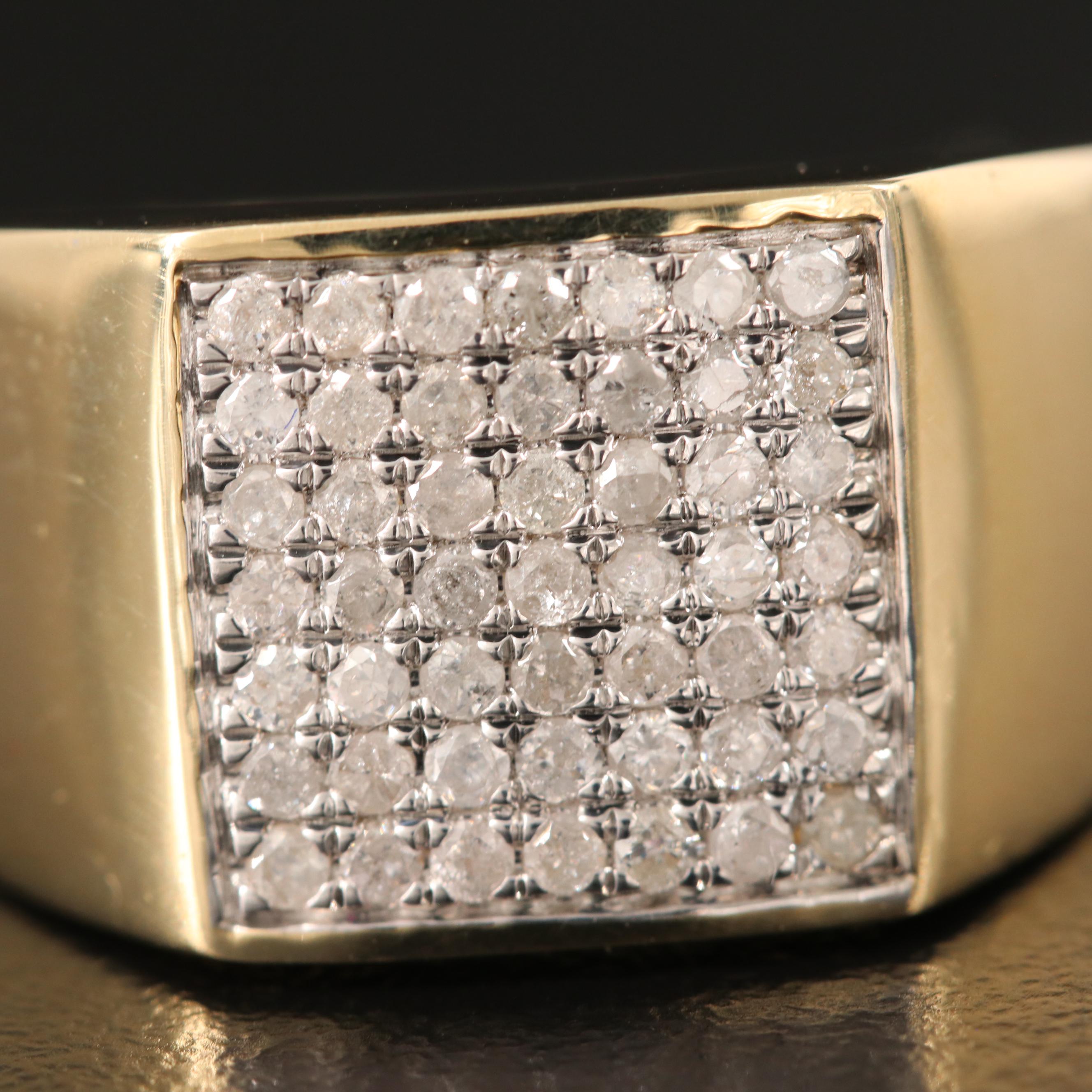 10K Diamond Square Grid Ring
