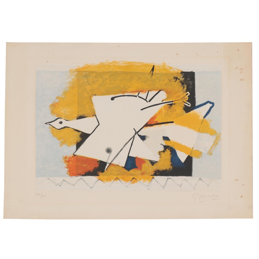 Georges Braque Lithograph "L’oiseau Jaune (The Yellow Bird)"