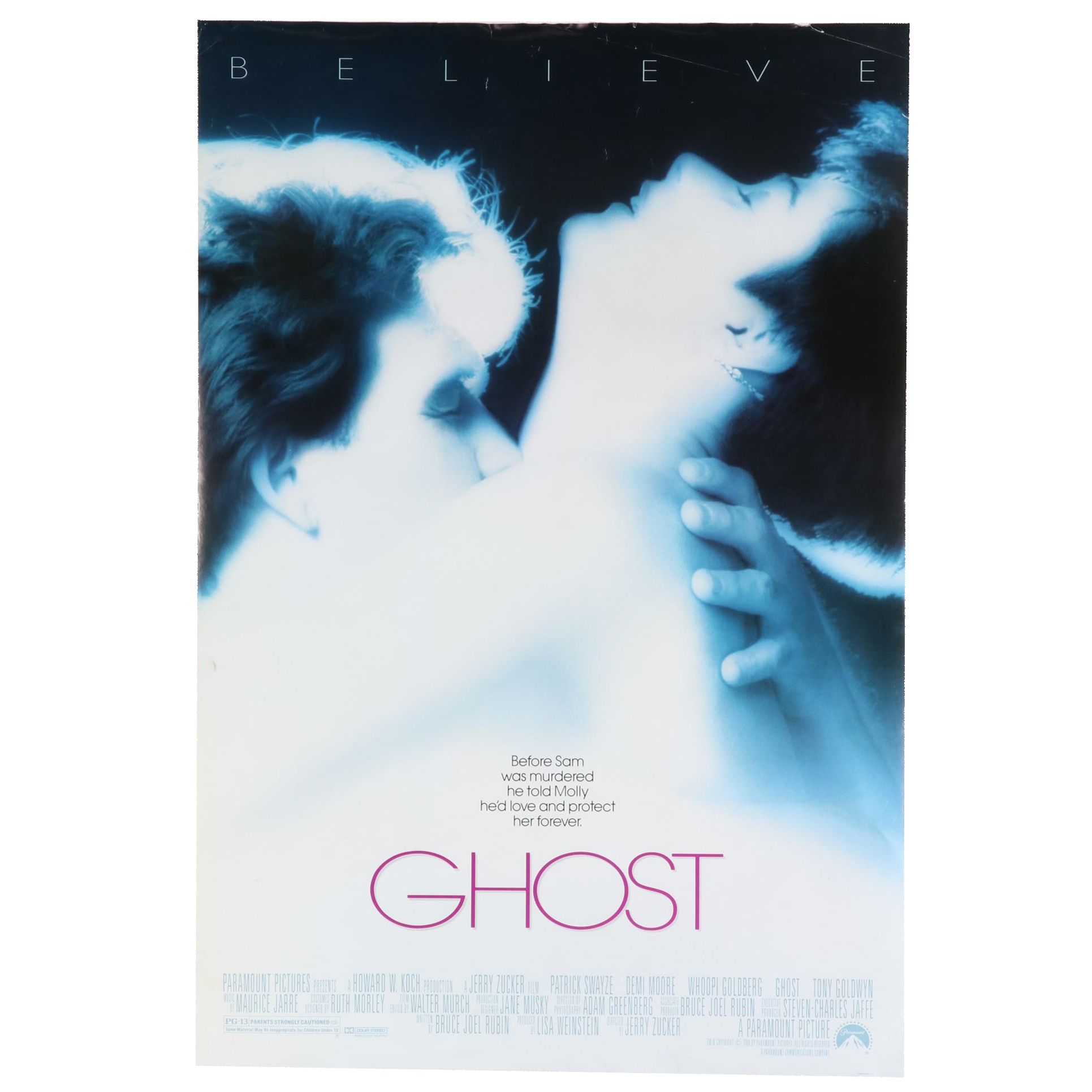 "Ghost" One-Sheet Theatrical Release Movie Poster, 1990