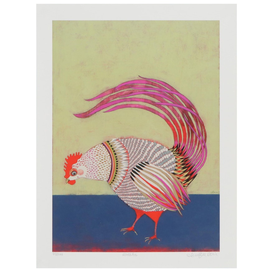 Jennifer Davis Giclée "Rooster," 21st Century