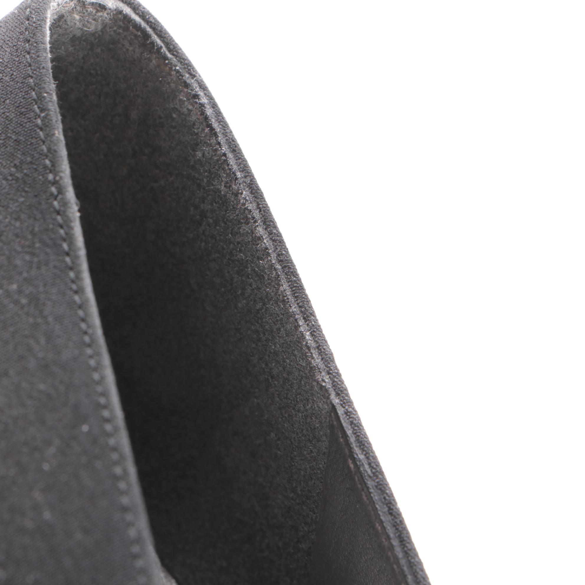 Stuart Weitzman Embellished Black Textile Pumps