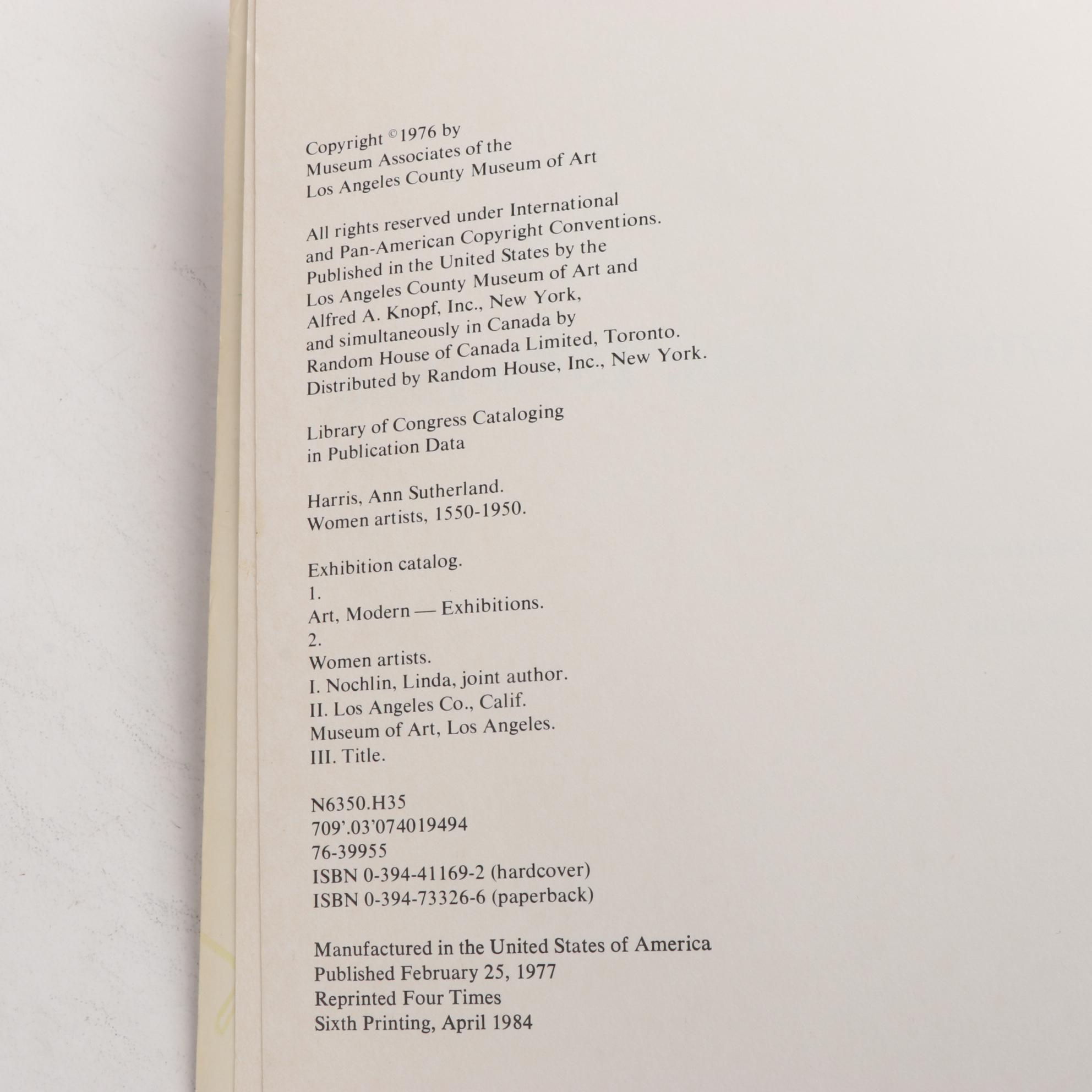 "Women Artists: 1550–1950" by Harris and Nochnlin and More Art History Books