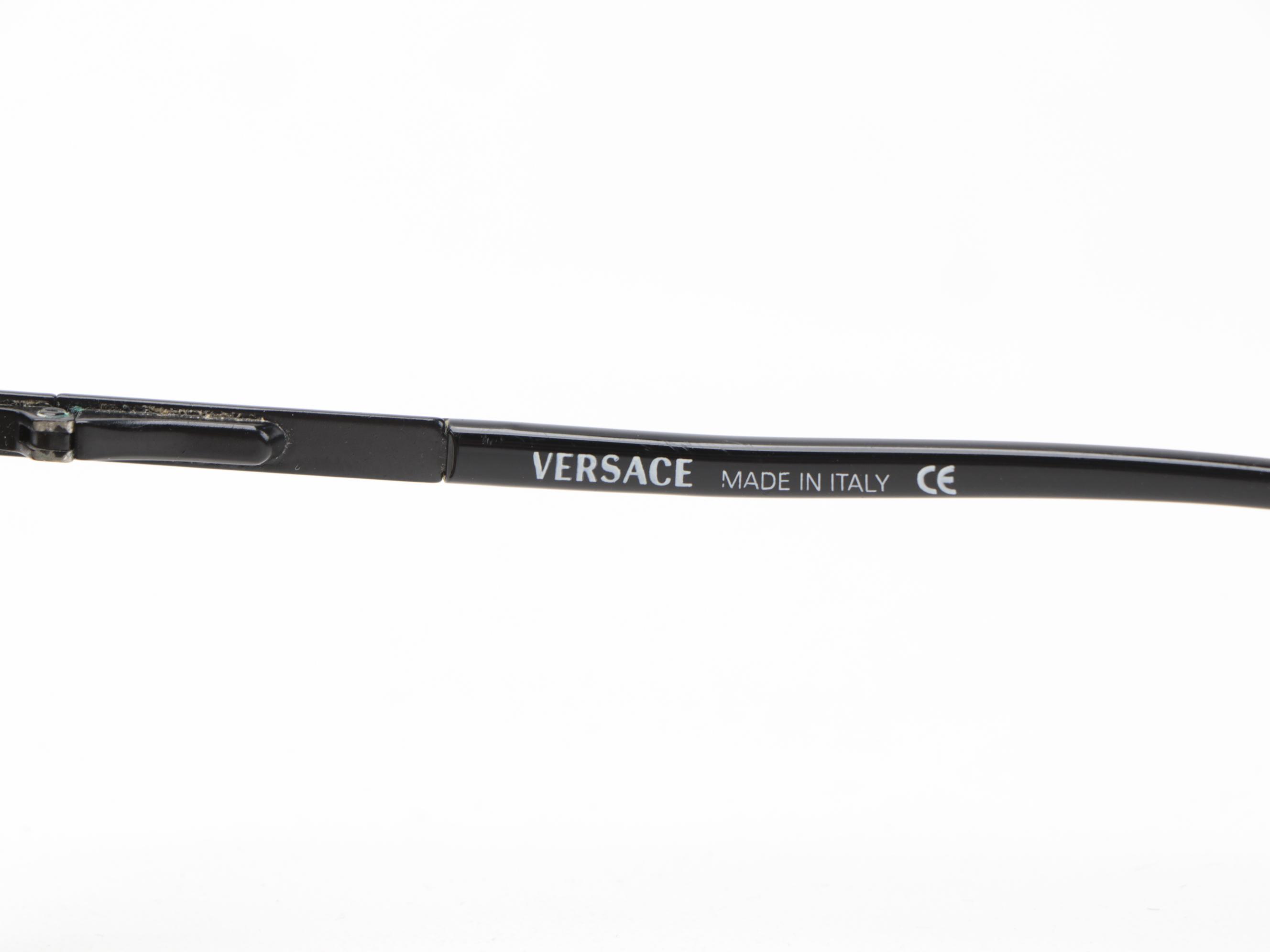 Versace Polarized Aviator Sunglasses with Brown Lenses