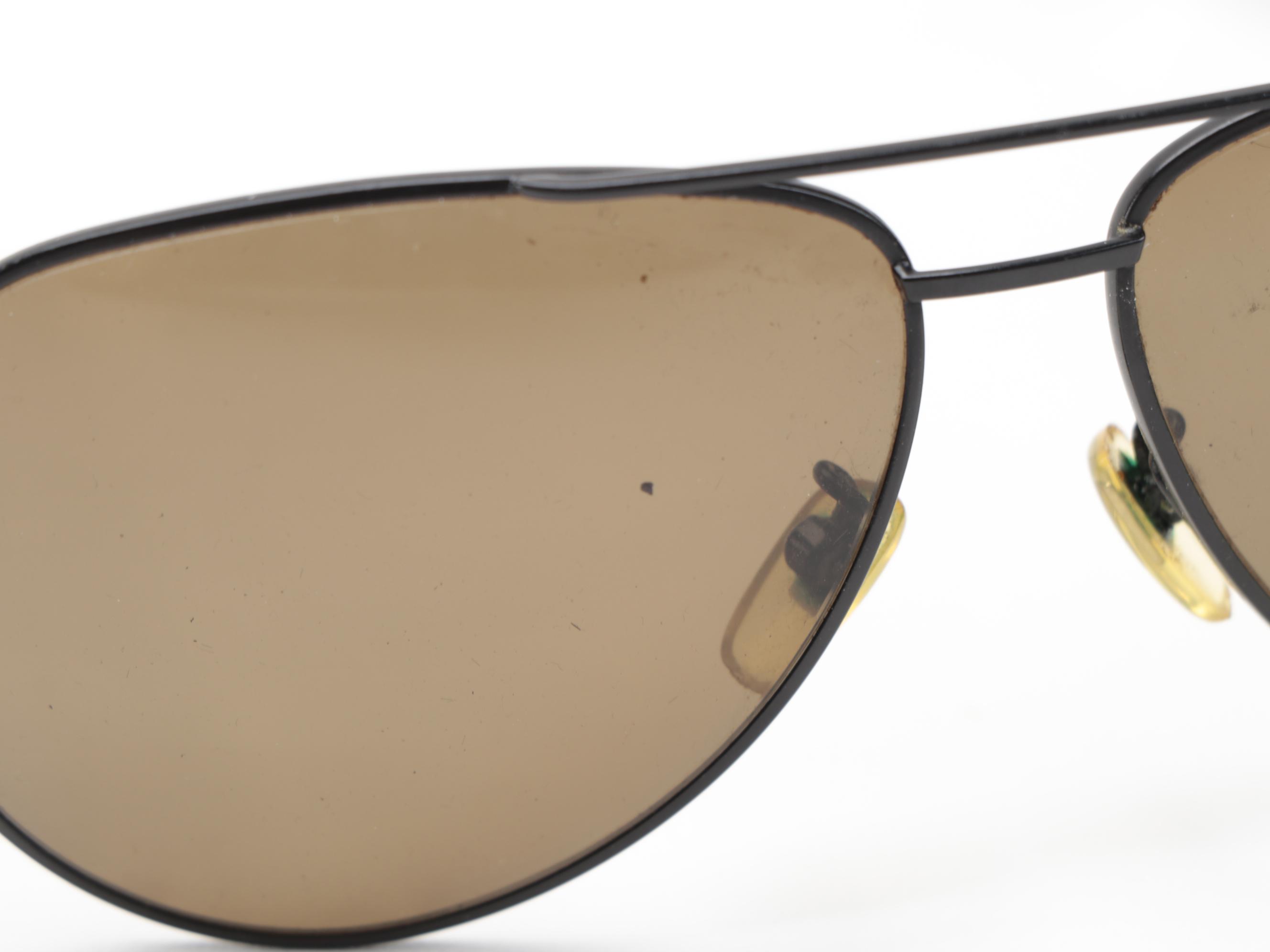 Versace Polarized Aviator Sunglasses with Brown Lenses