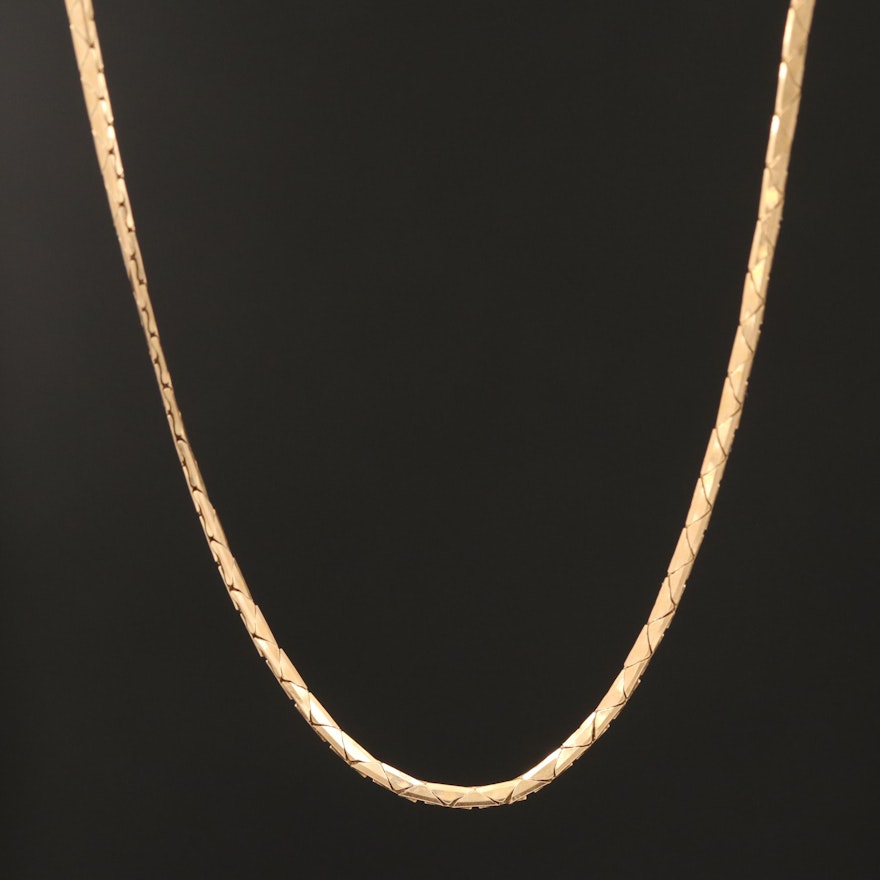 Italian 14K Cobra Link Chain