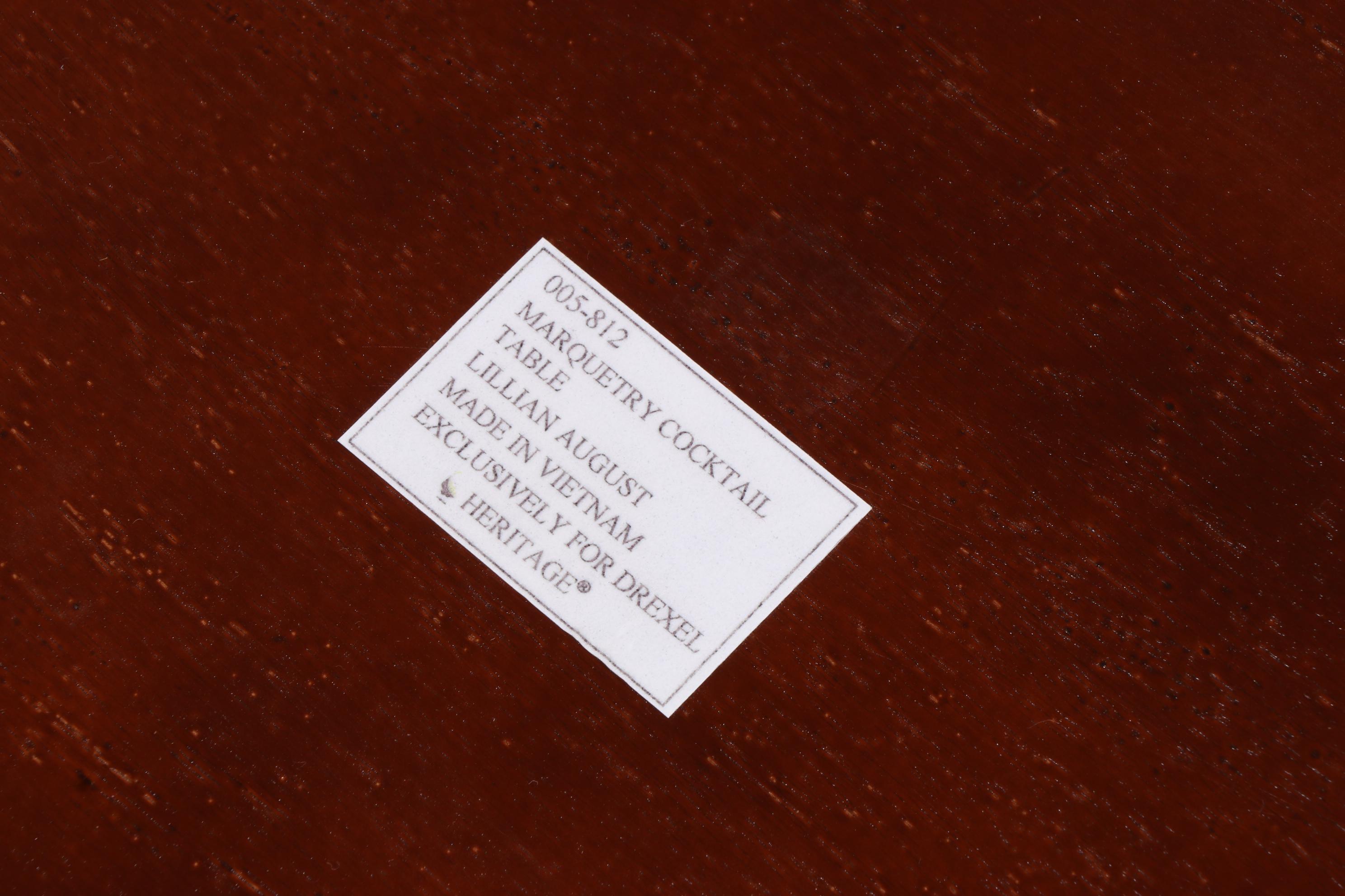 Lillian August for Drexel-Heritage "Merideth" Glass Top Cocktail Table