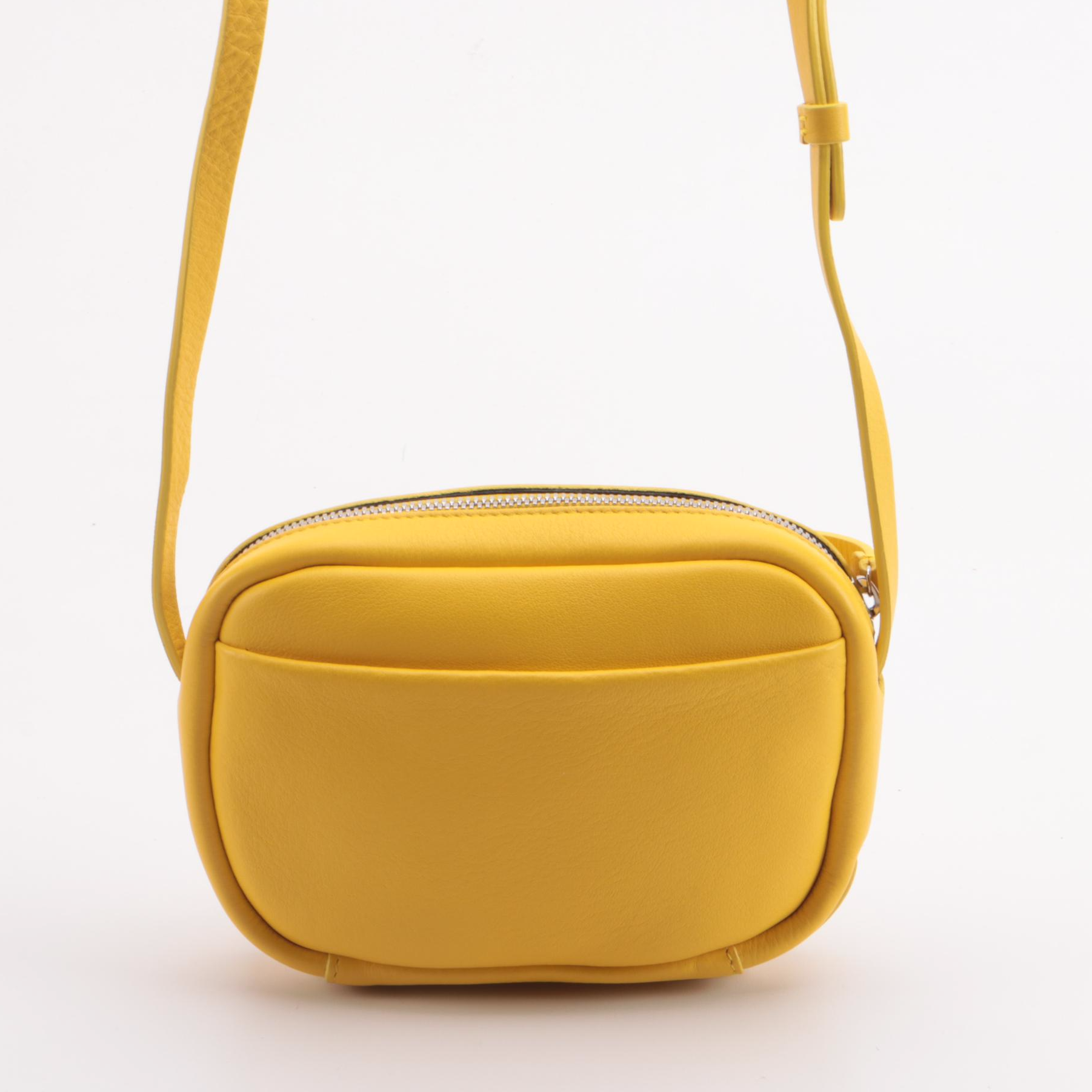 Balenciaga Everyday Kitten Printed Yellow Calfskin Leather Camera Bag