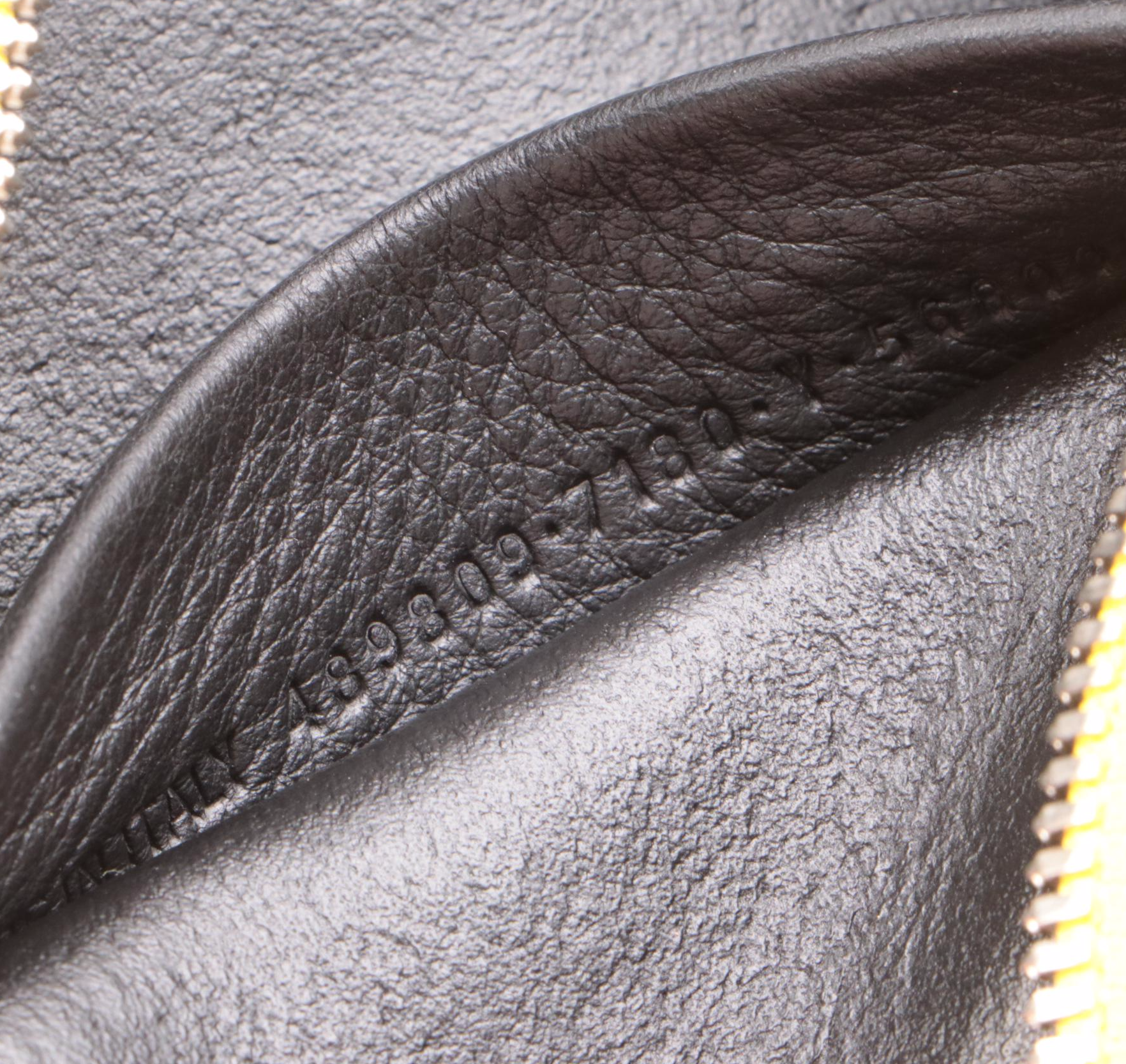 Balenciaga Everyday Kitten Printed Yellow Calfskin Leather Camera Bag