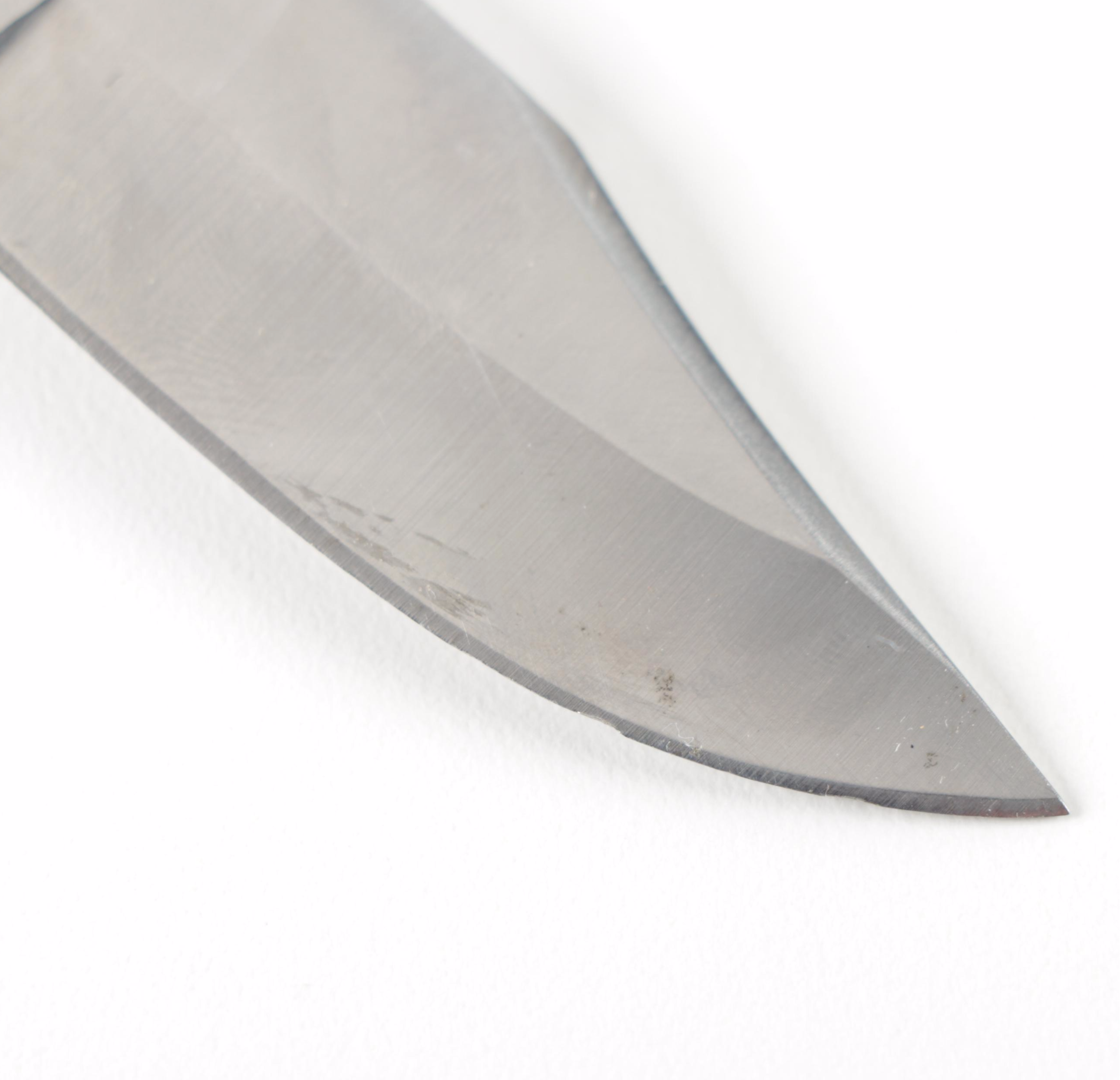 Fixed Blade Clip Point Hunting Knife with Collection of Folding Knives