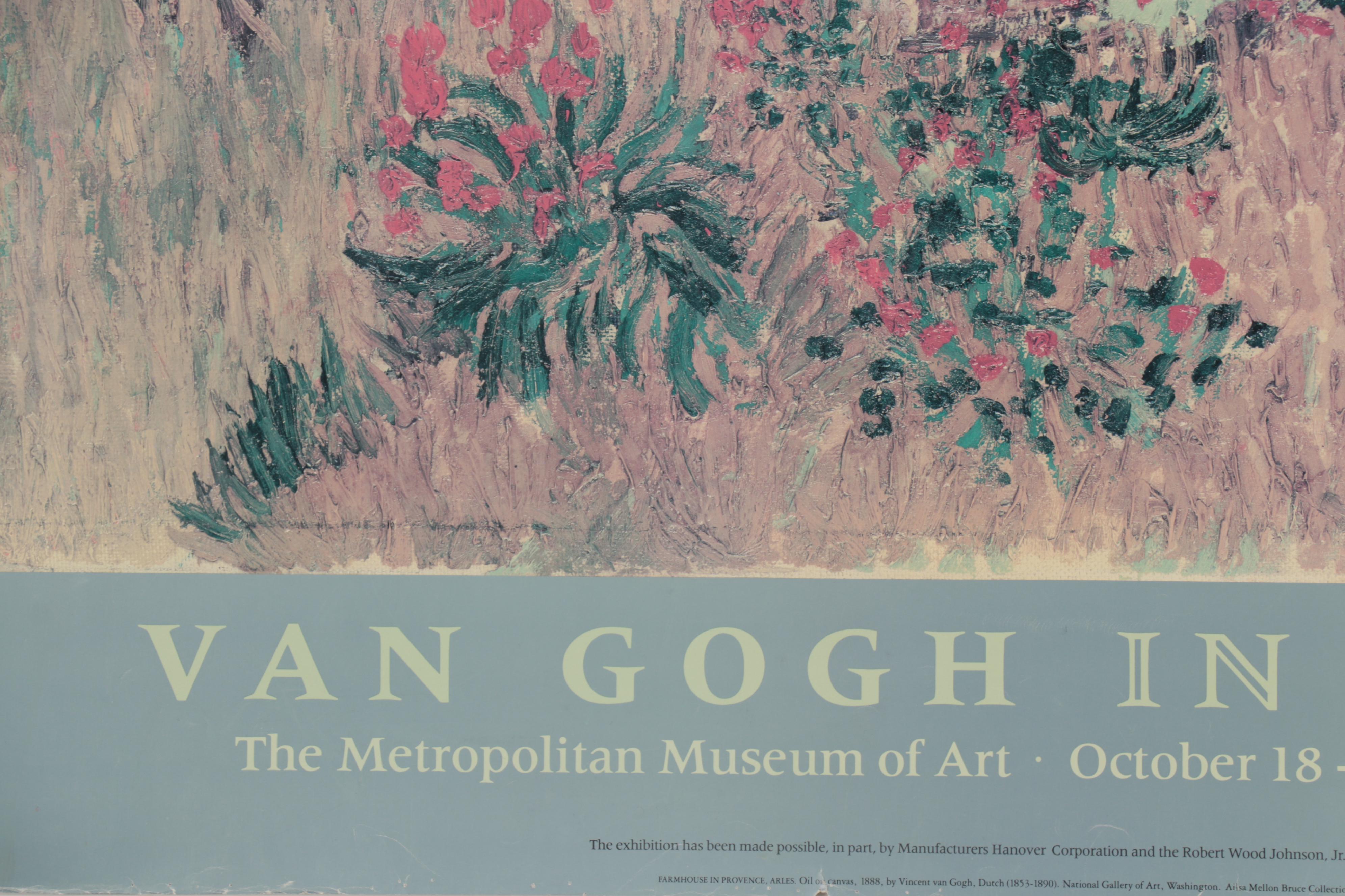 Metropolitan Museum of Art Offset Lithograph Poster "Van Gogh in Arles," 1984