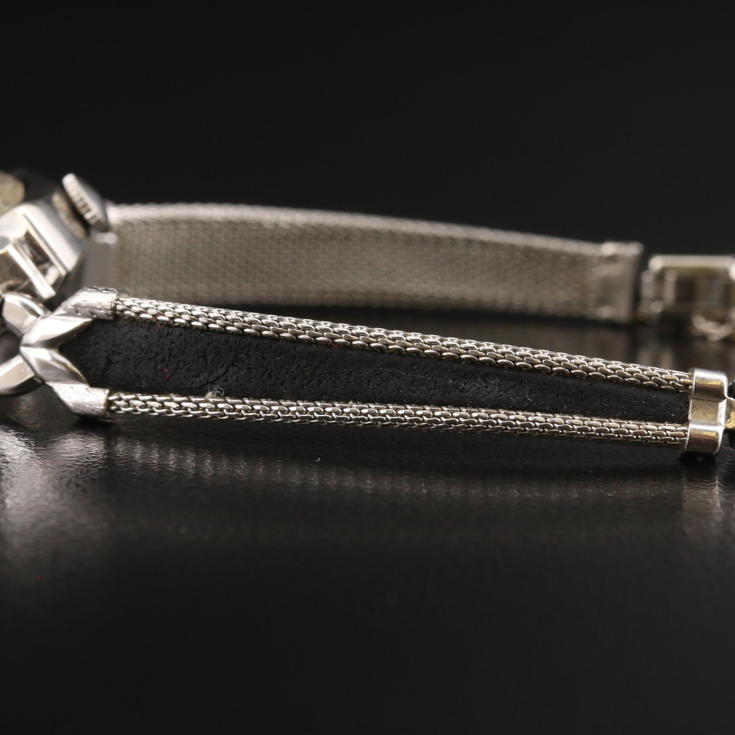 1953 Longines 14K White Gold Stem Wind Watch