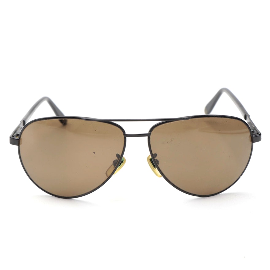 Versace Polarized Aviator Sunglasses with Brown Lenses