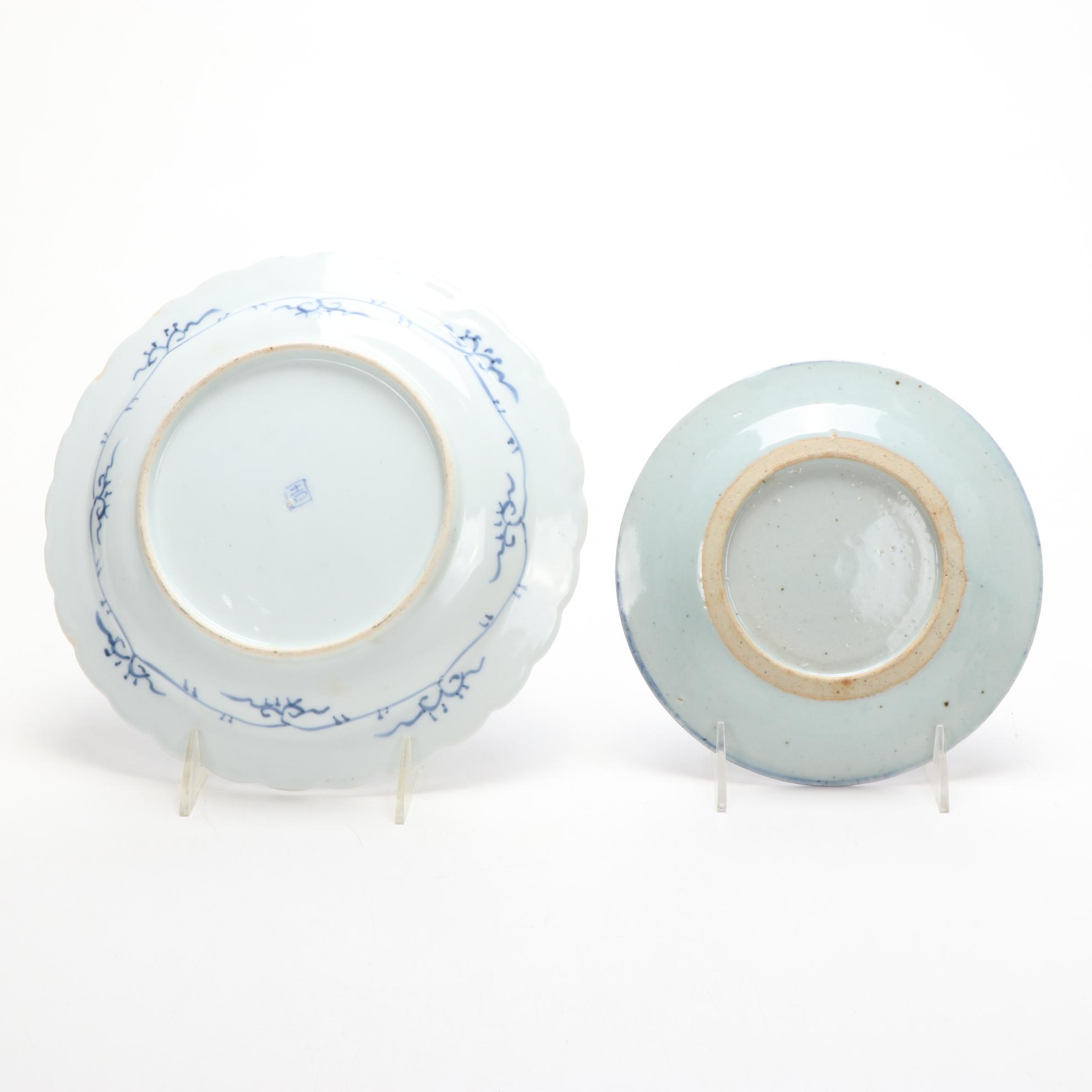 Minton and Noritake Porcelain Plates with Other Japanese Blue & White Tableware