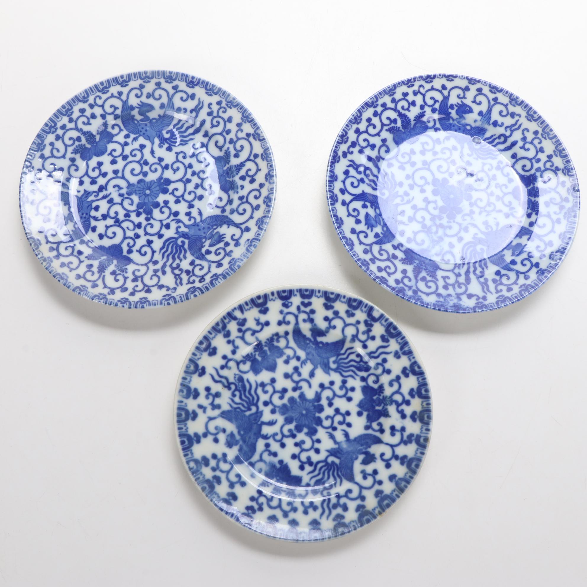 Minton and Noritake Porcelain Plates with Other Japanese Blue & White Tableware