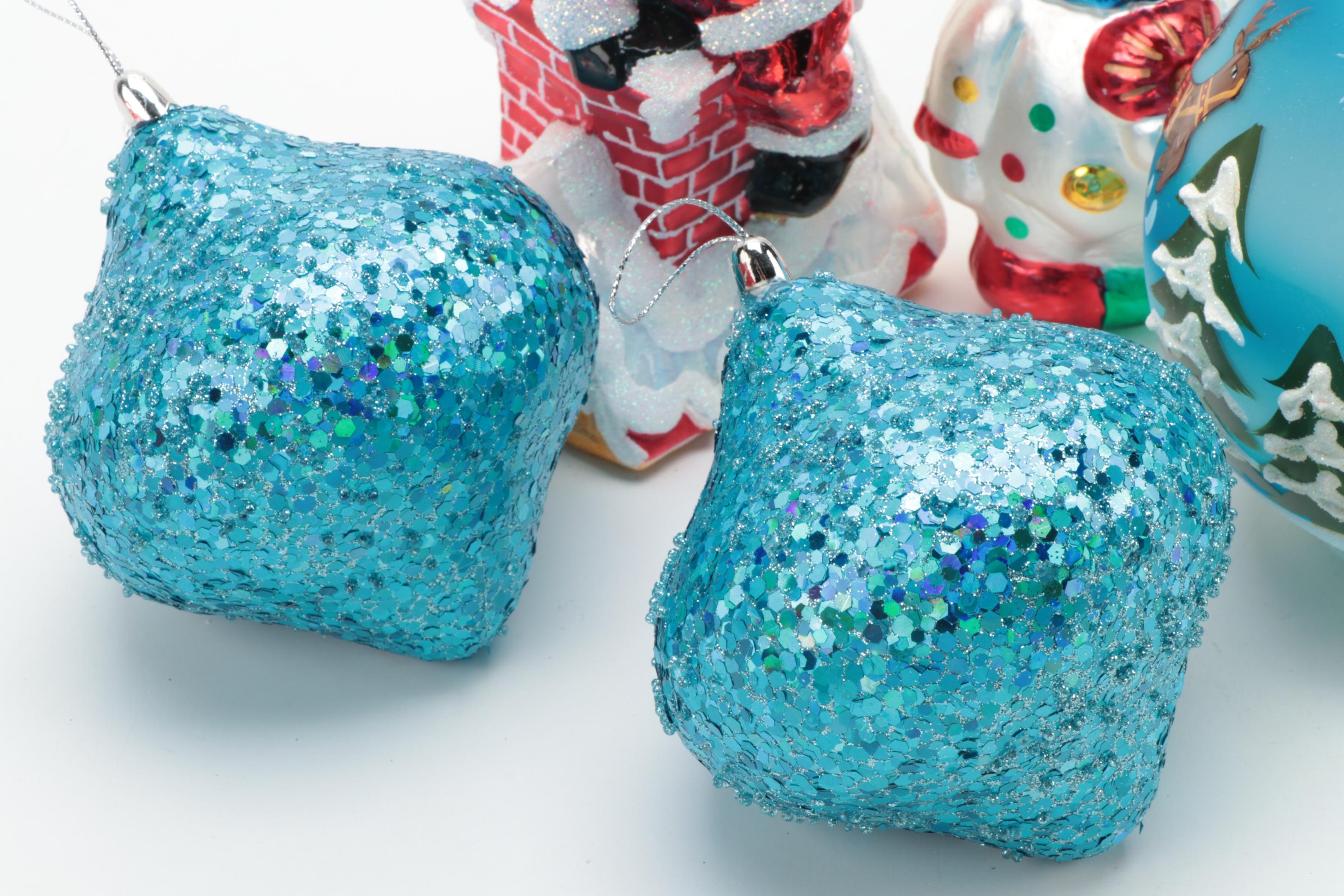 Minnie Mouse, Saks, and Other Christmas Ornaments with Santa Night Light Cover