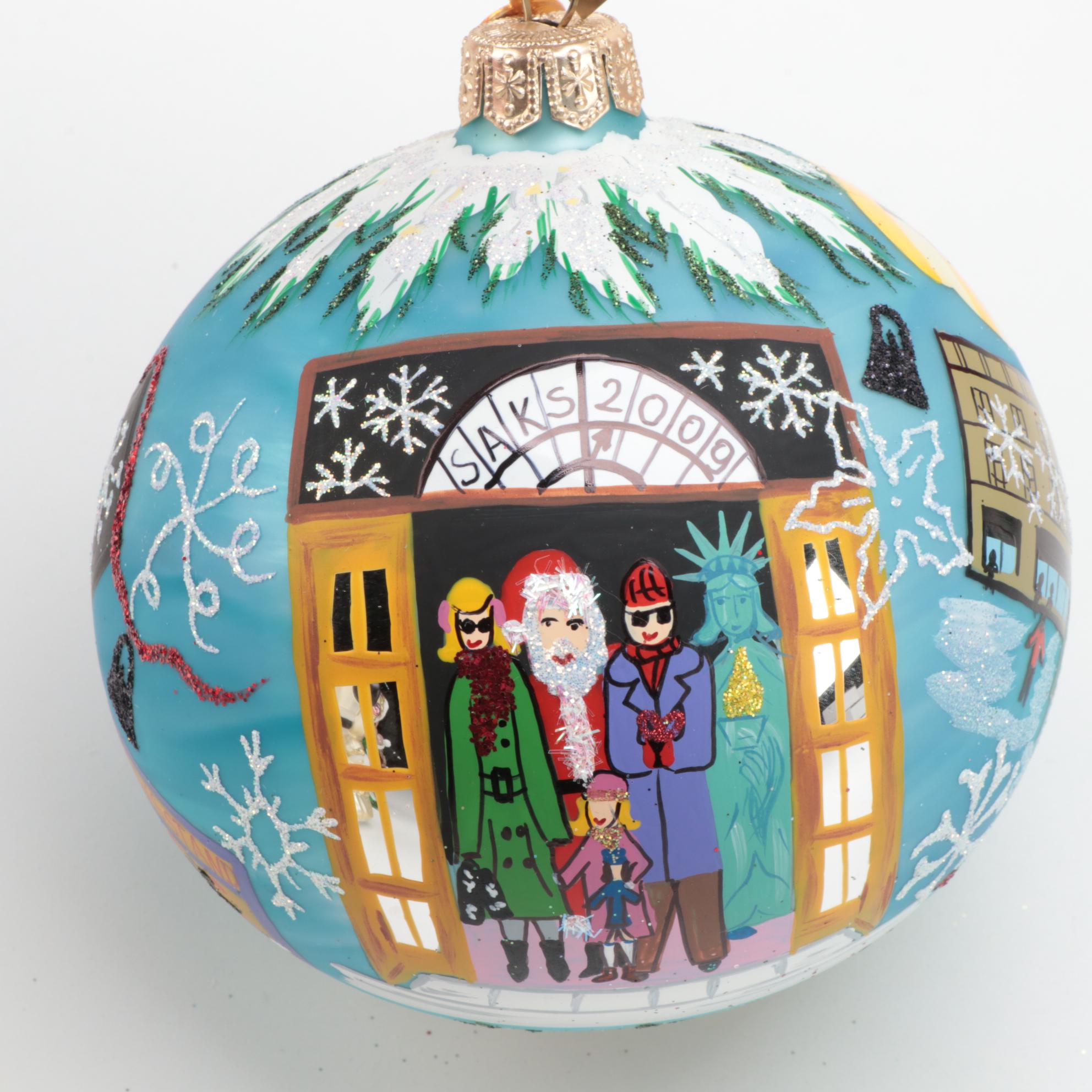 Minnie Mouse, Saks, and Other Christmas Ornaments with Santa Night Light Cover